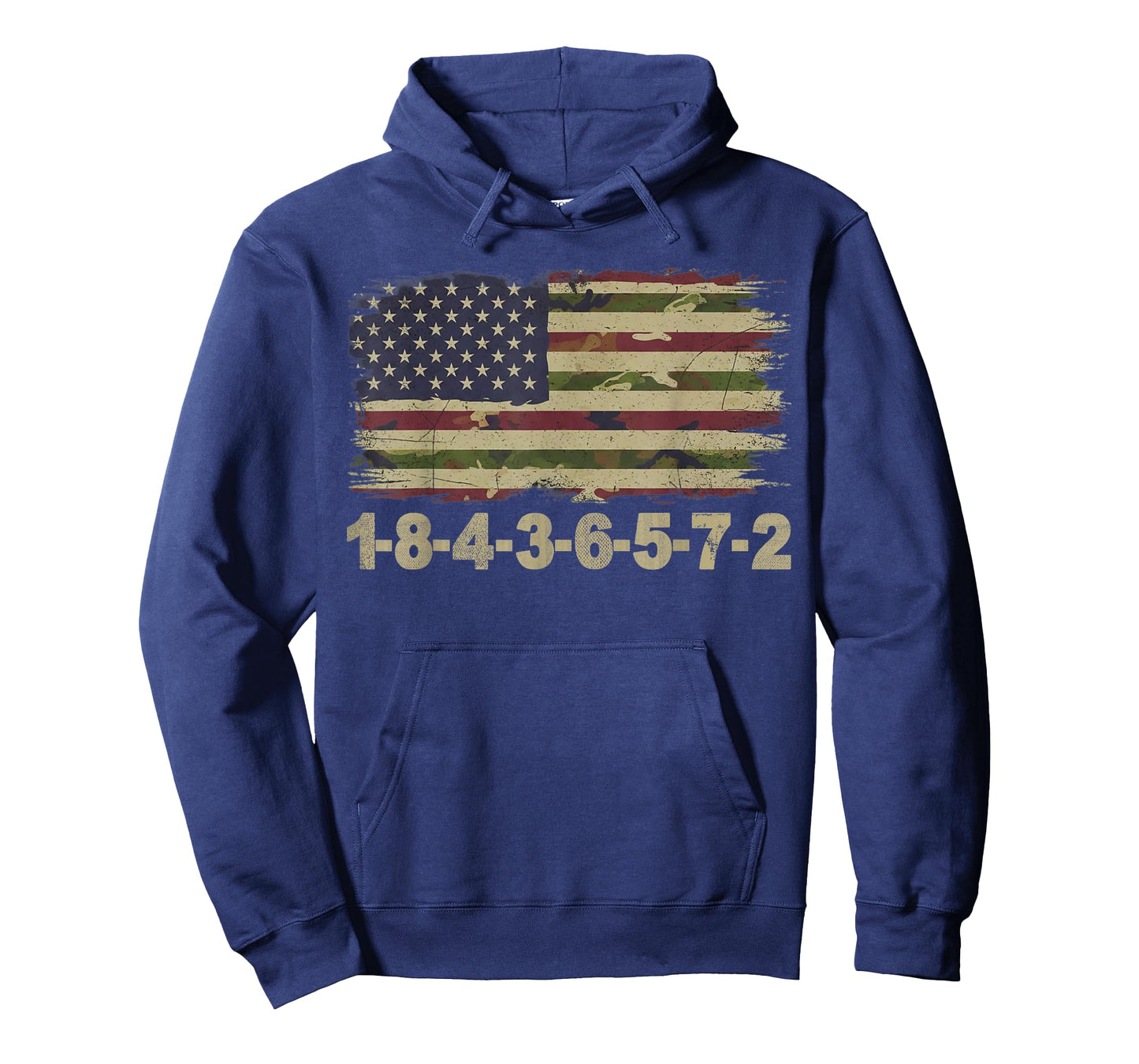 USA Flag 18436572 Firing Order Small Block Engine V8 Block T-Shirt