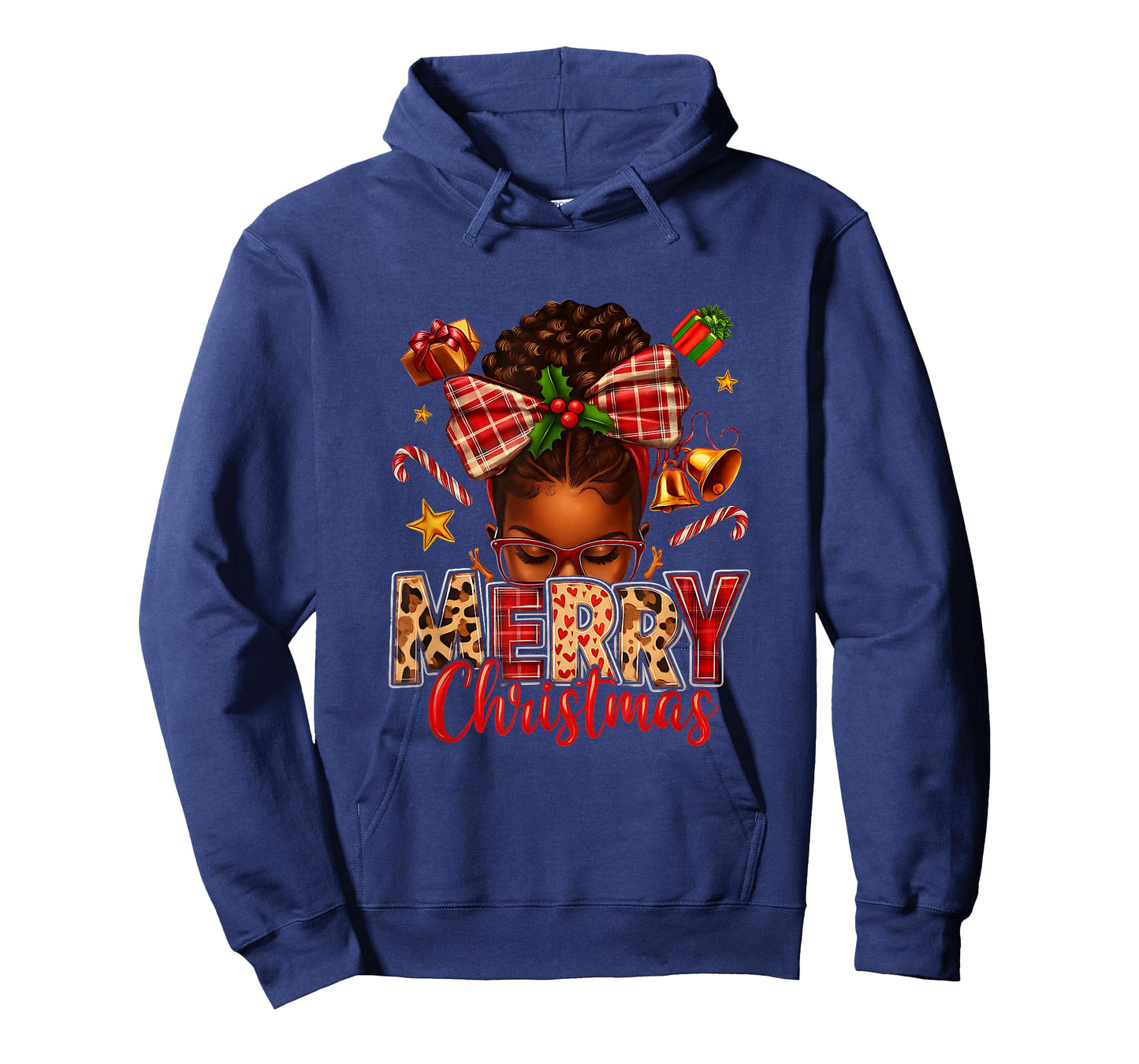 American Melanin Afro Sleigh Queen Christmas African T-Shirt
