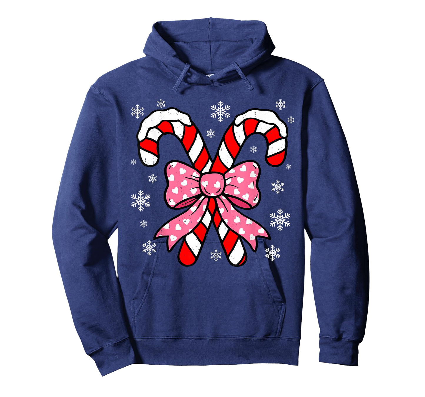 Candy Cane Christmas Season Retro Coquette Bow Xmas Holiday T-Shirt