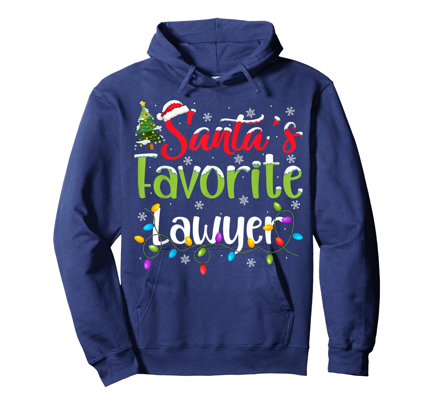 Santa Favorite Lawyer Christmas Lights Funny Family Xmas T-Shirt