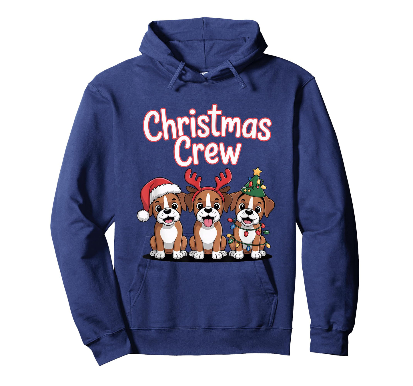 Christmas Crew Xmas Puppy Dog Humor Funny Christmas Boxer T-Shirt