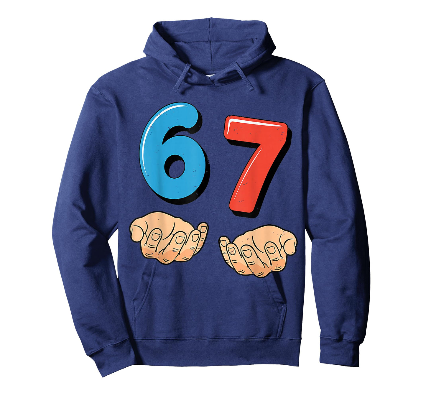 Funny Six Seven 6 7 Meme Gen Alpha Slang 67 Hands 67 Costume T-Shirt