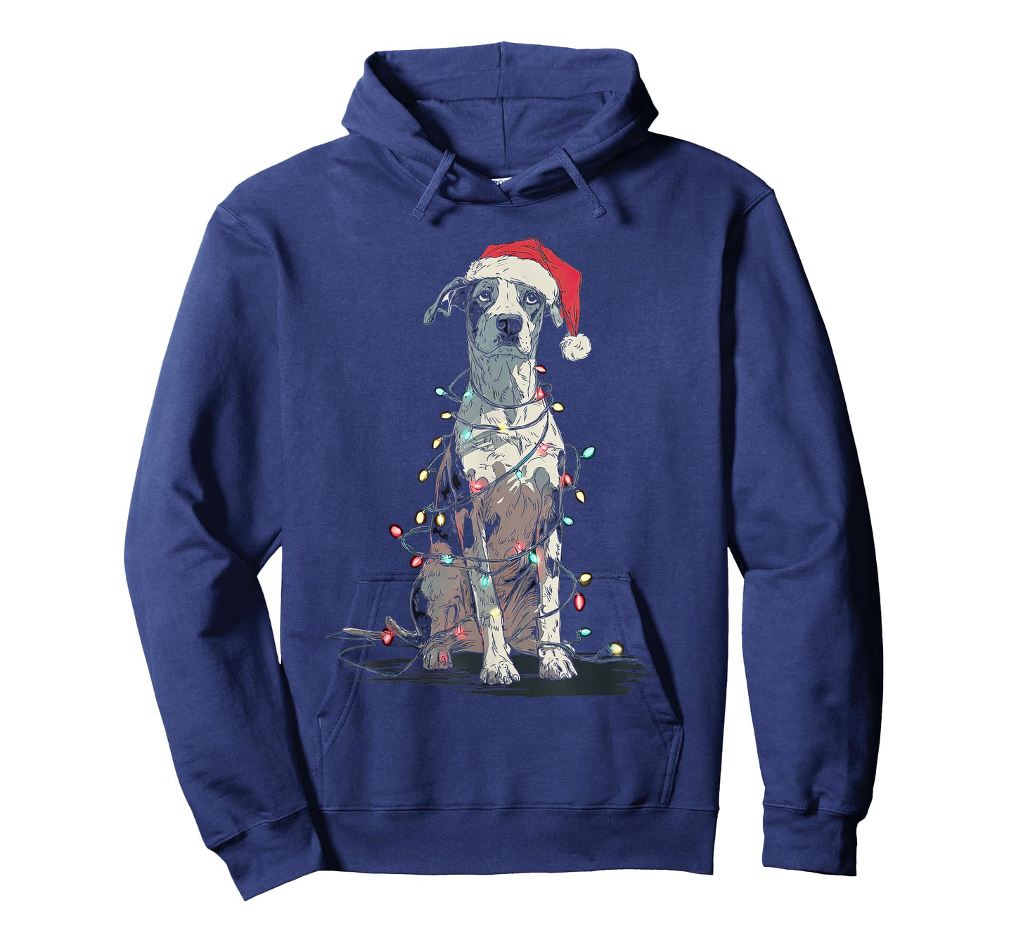 Funny Catahoula Leopard Dog Christmas Graphics Lights Lover T-Shirt