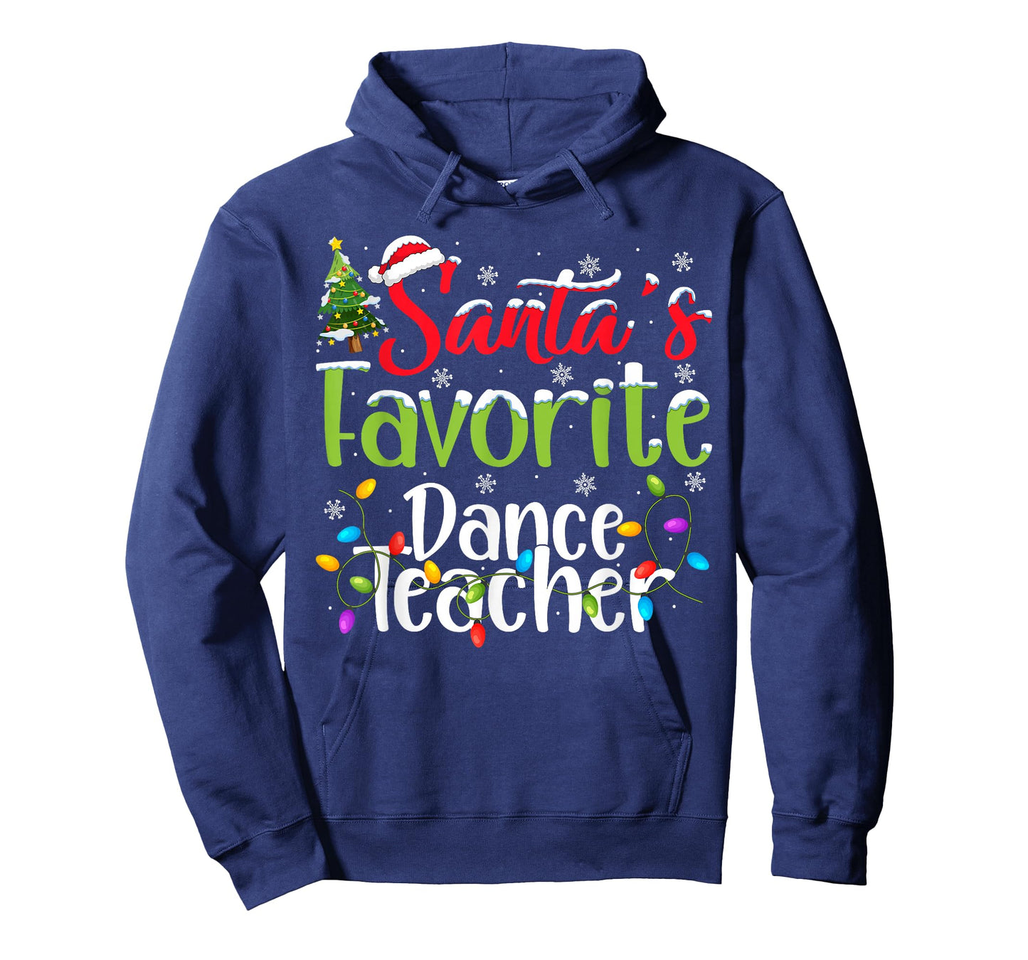 Santa Favorite Dance Teacher Christmas Lights Family Xmas T-Shirt