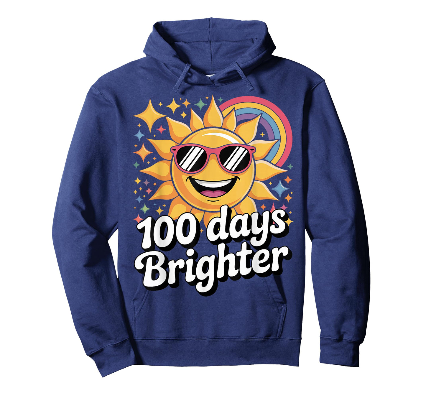 100 Days Brighter Cute Rainbow Sunshine School Design T-Shirt