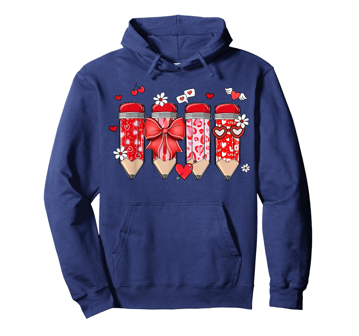 Teacher Valentine Coquette Bow Pencil Teacher Valentine Day T-Shirt