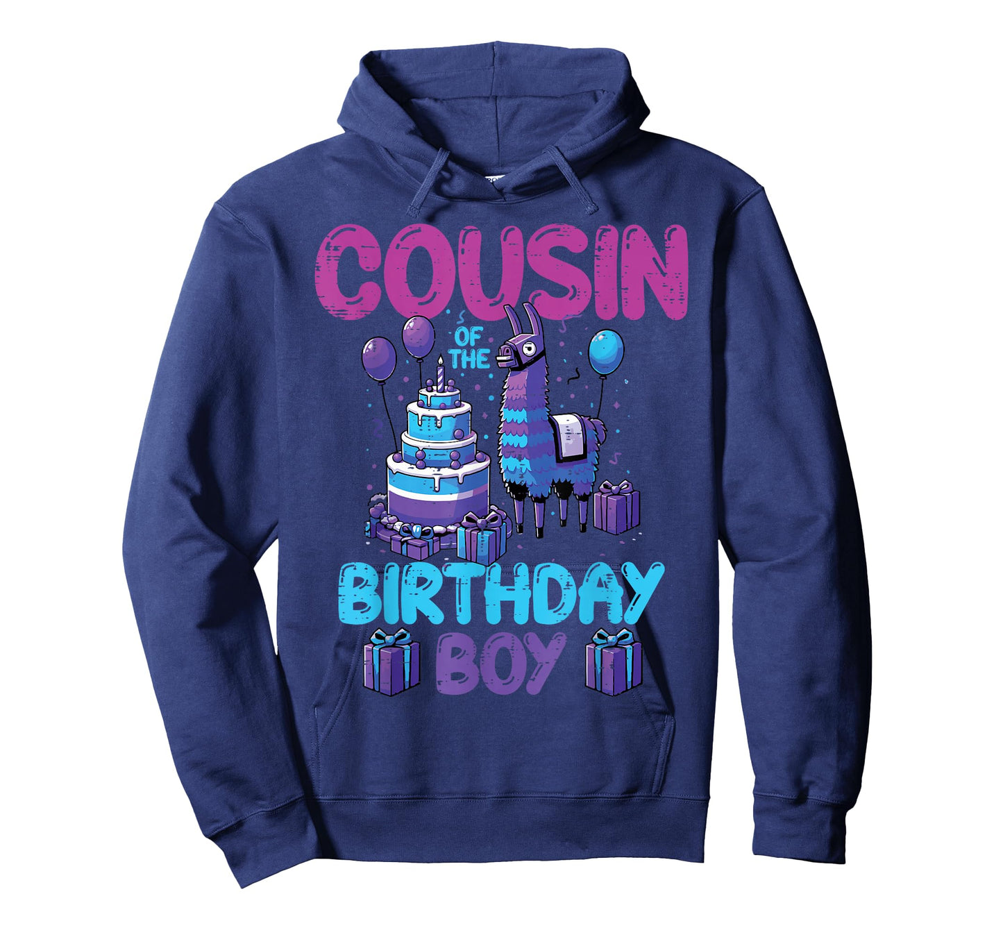 Cousin Birthday Boy Llama Pinata Bday Party Boys Girls Kid T-Shirt