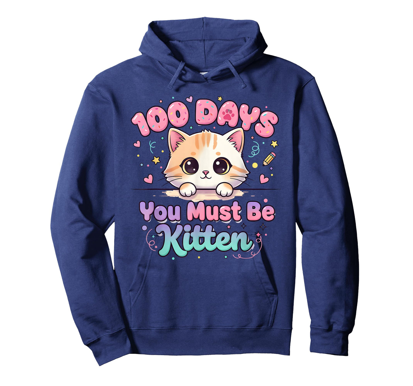 100 Days of School You Must Be Kitten Funny Teacher Kids T-Shirt