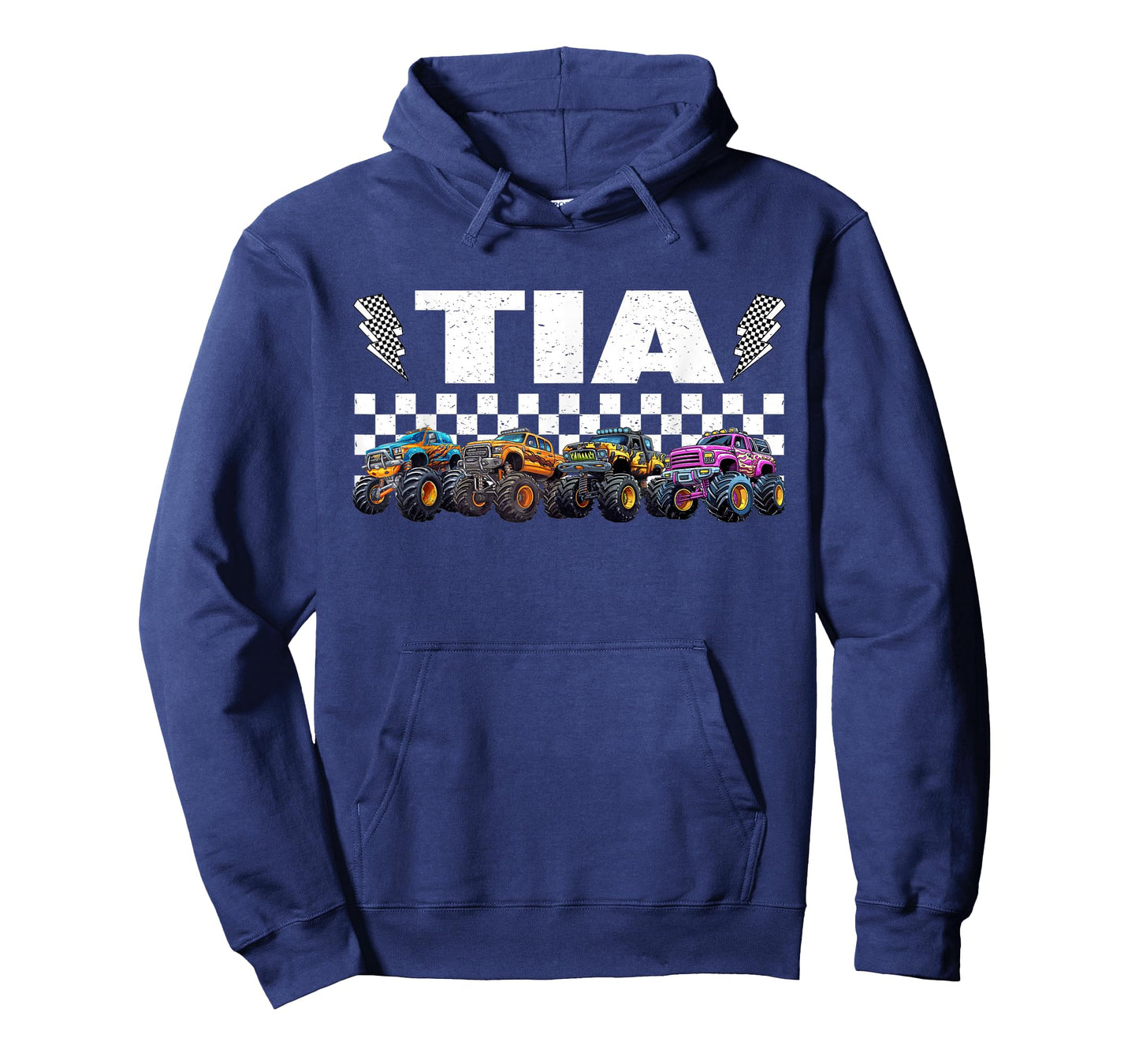 Tia Retro Monster Truck Family Crew Birthday Matching T-Shirt