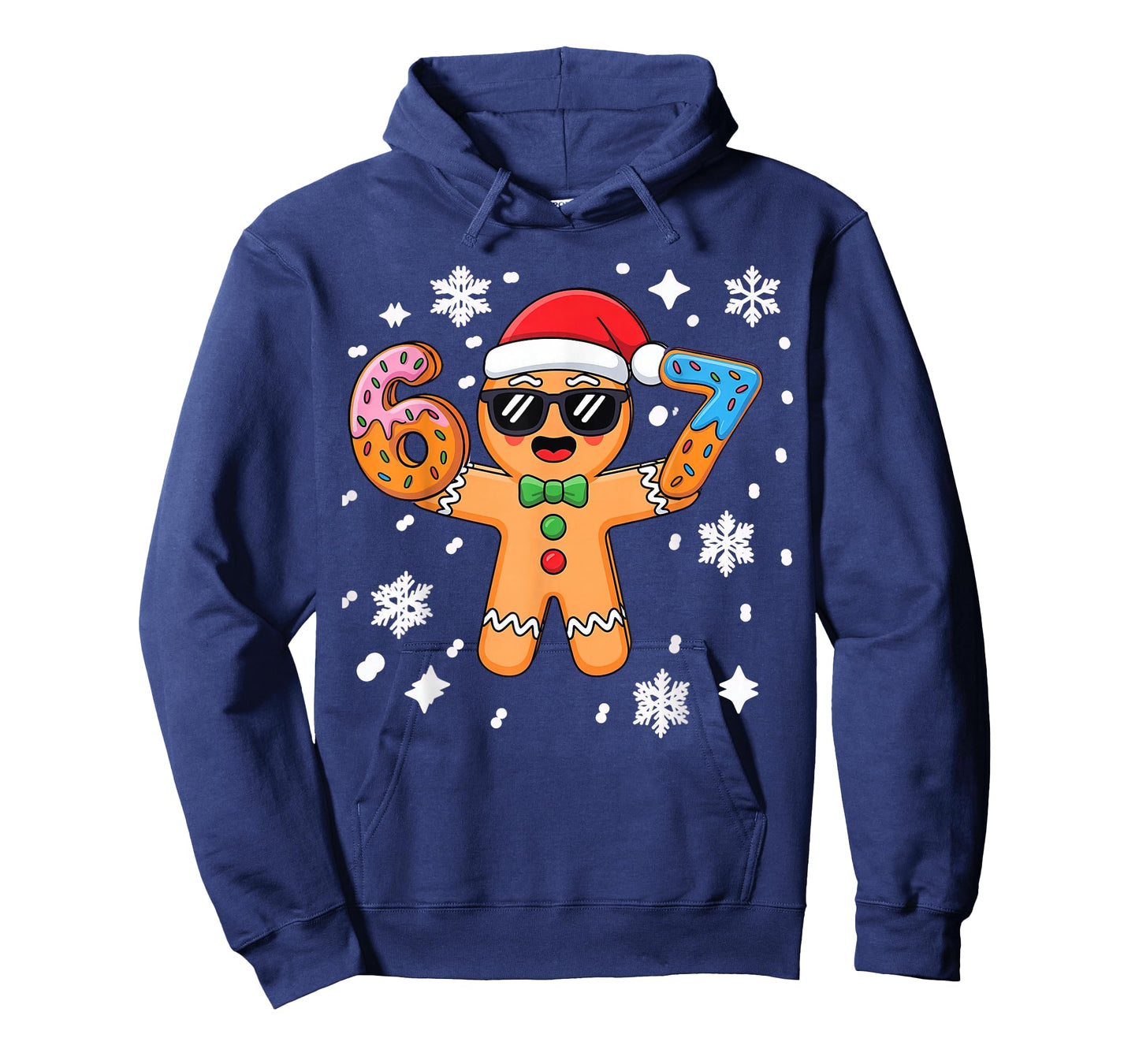 Gingerbread Six Seven 67 Ice Cream Drip Christmas Boys T-Shirt