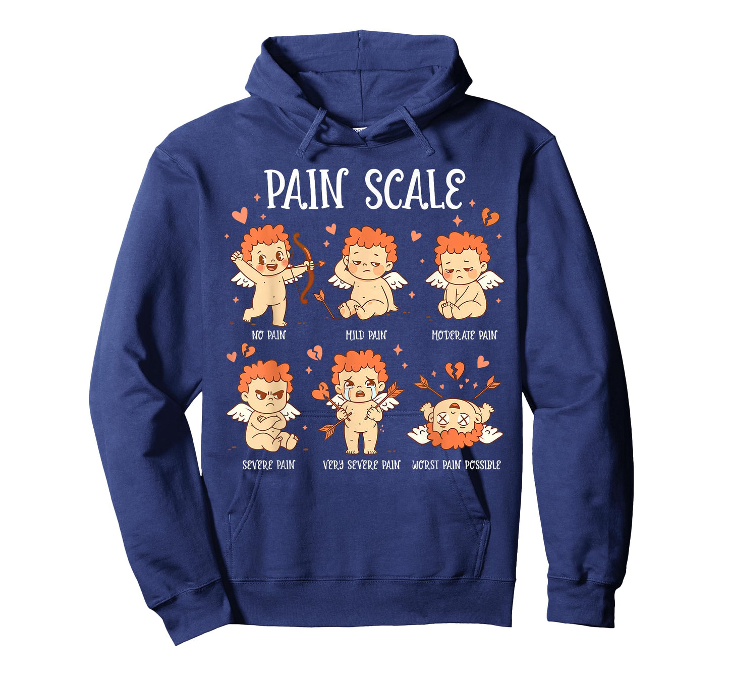 Cupid Nurse Pain Scale Valentine Day Triage Pain Assessment T-Shirt
