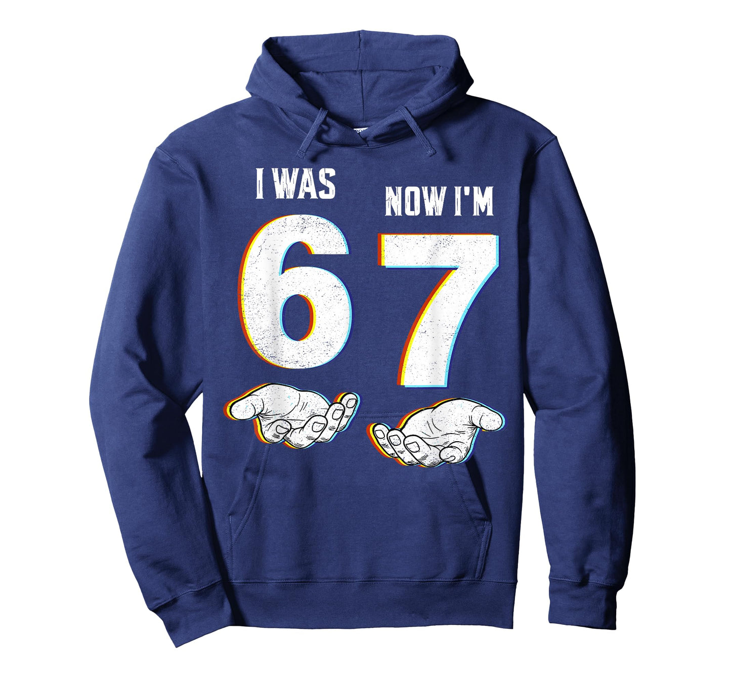 Six Seven Meme 7 Year Old Birthday Shirt was 6 Now I'm 7 T-Shirt