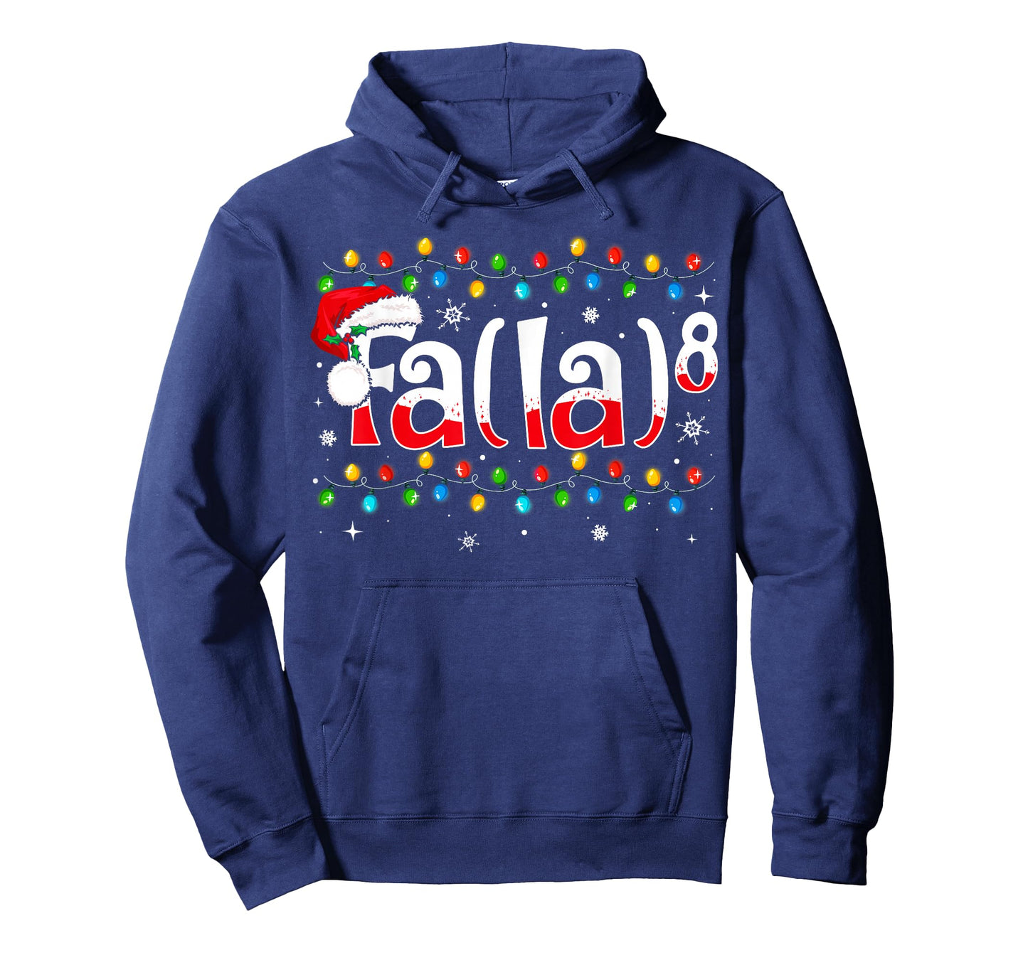 FA (LA) 8 Funny Christmas Santa FA La Math Teacher Men Women T-Shirt