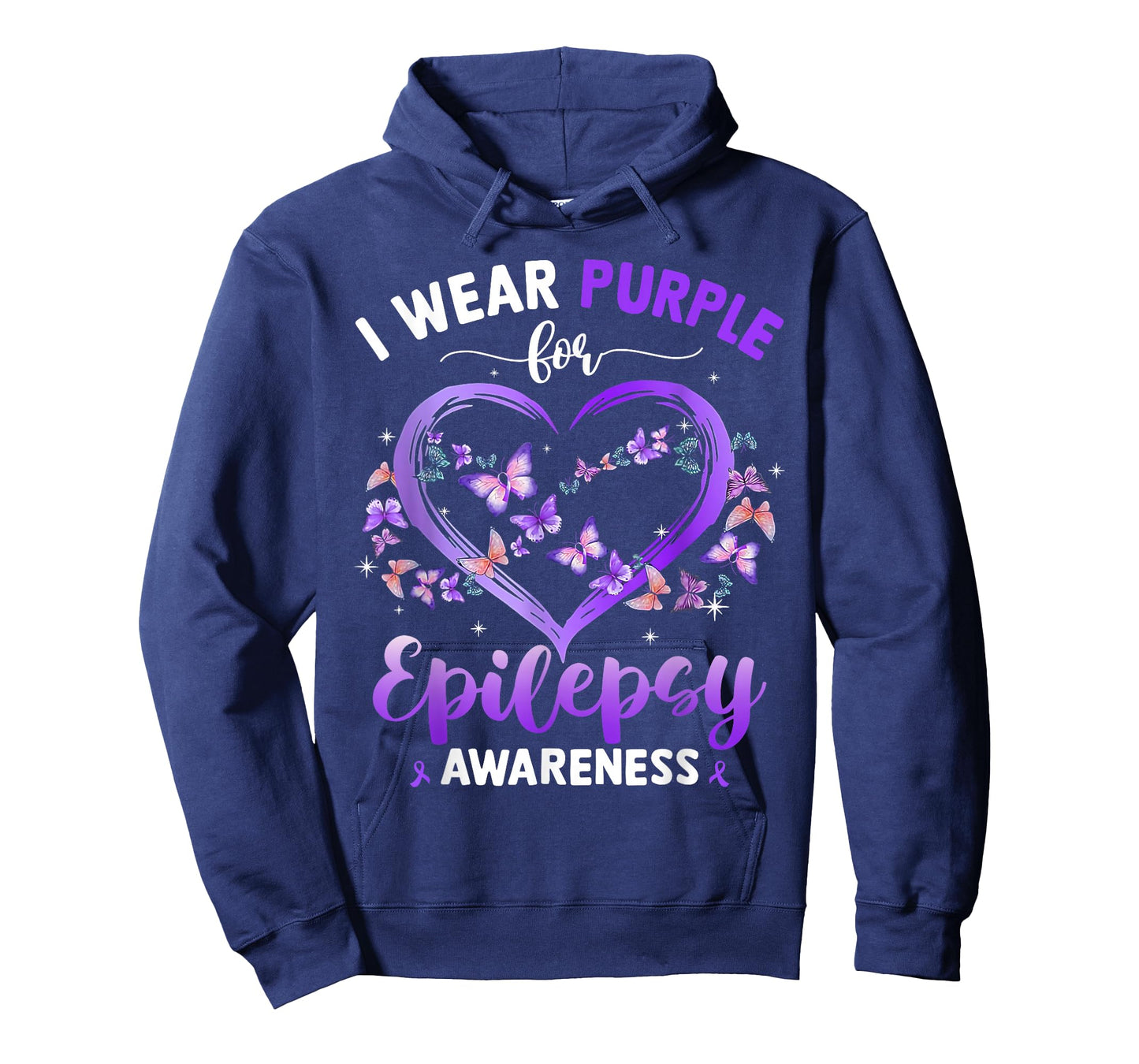 I Wear Purple for Epilepsy Awareness Month Heart Warrior T-Shirt