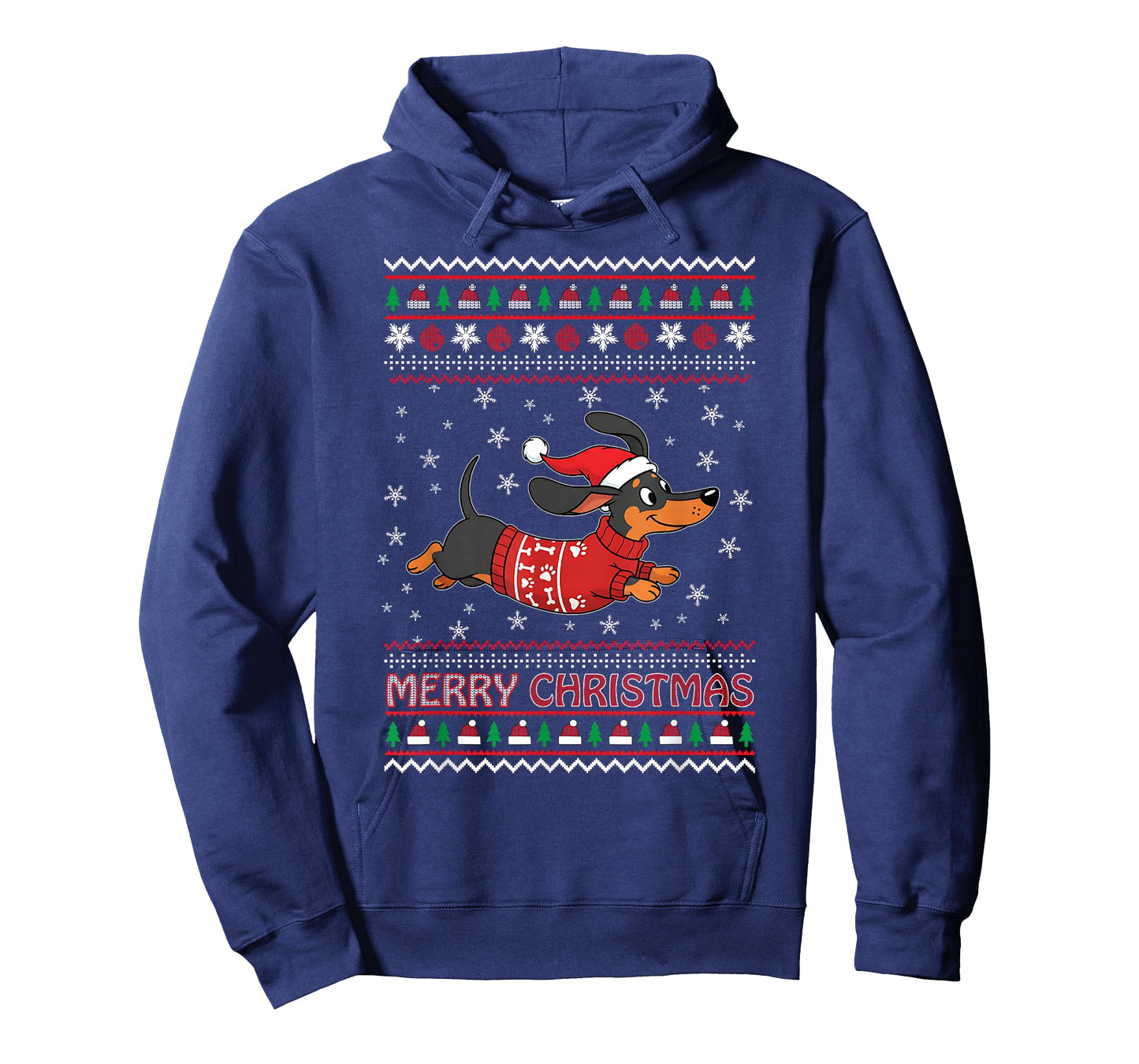 Merry Christmas Sweater Wiener Dog T-Shirt