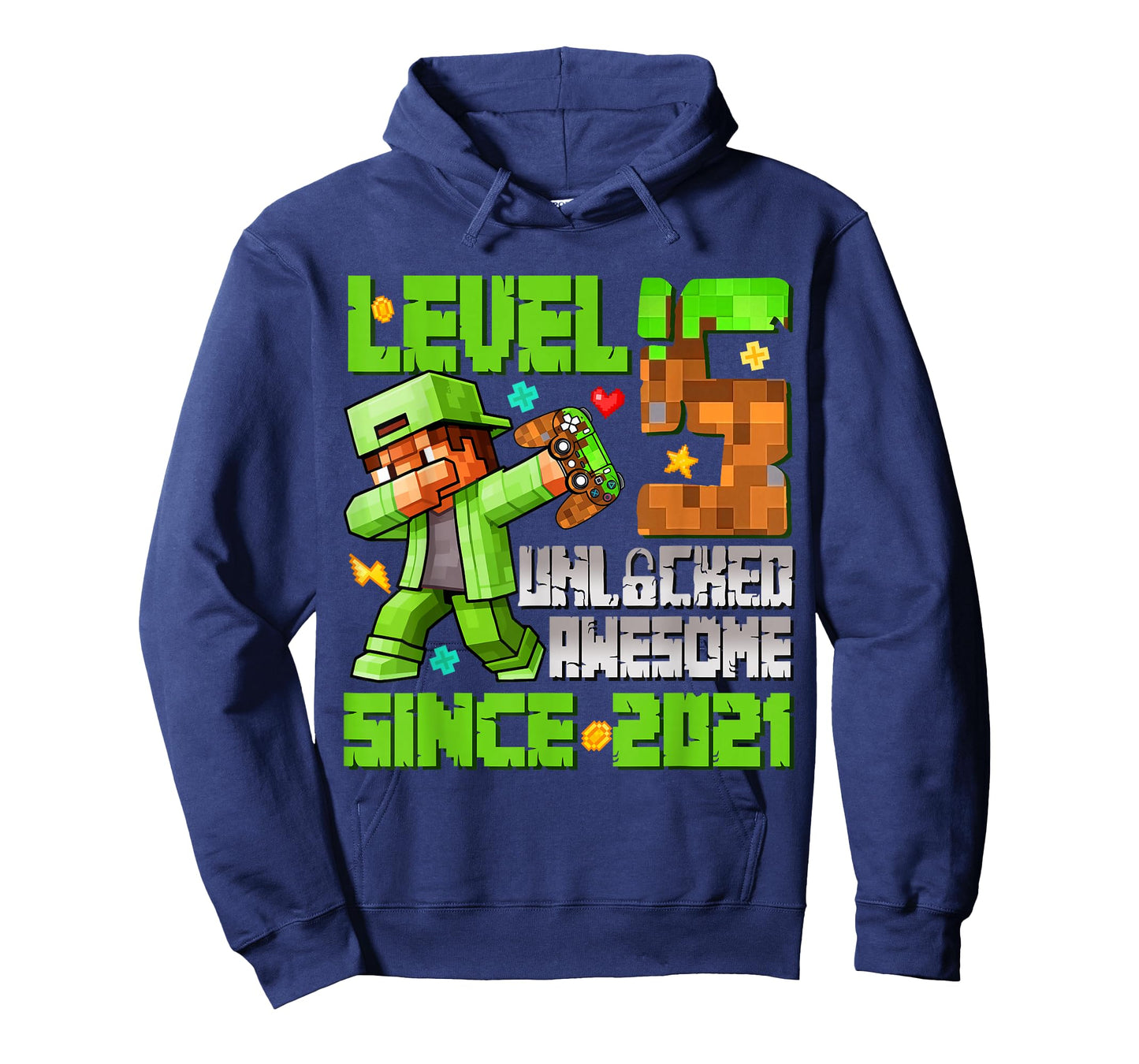 Level 5 Unlocked Awesome Since 2021 5th Birthday Game Boys T-Shirt