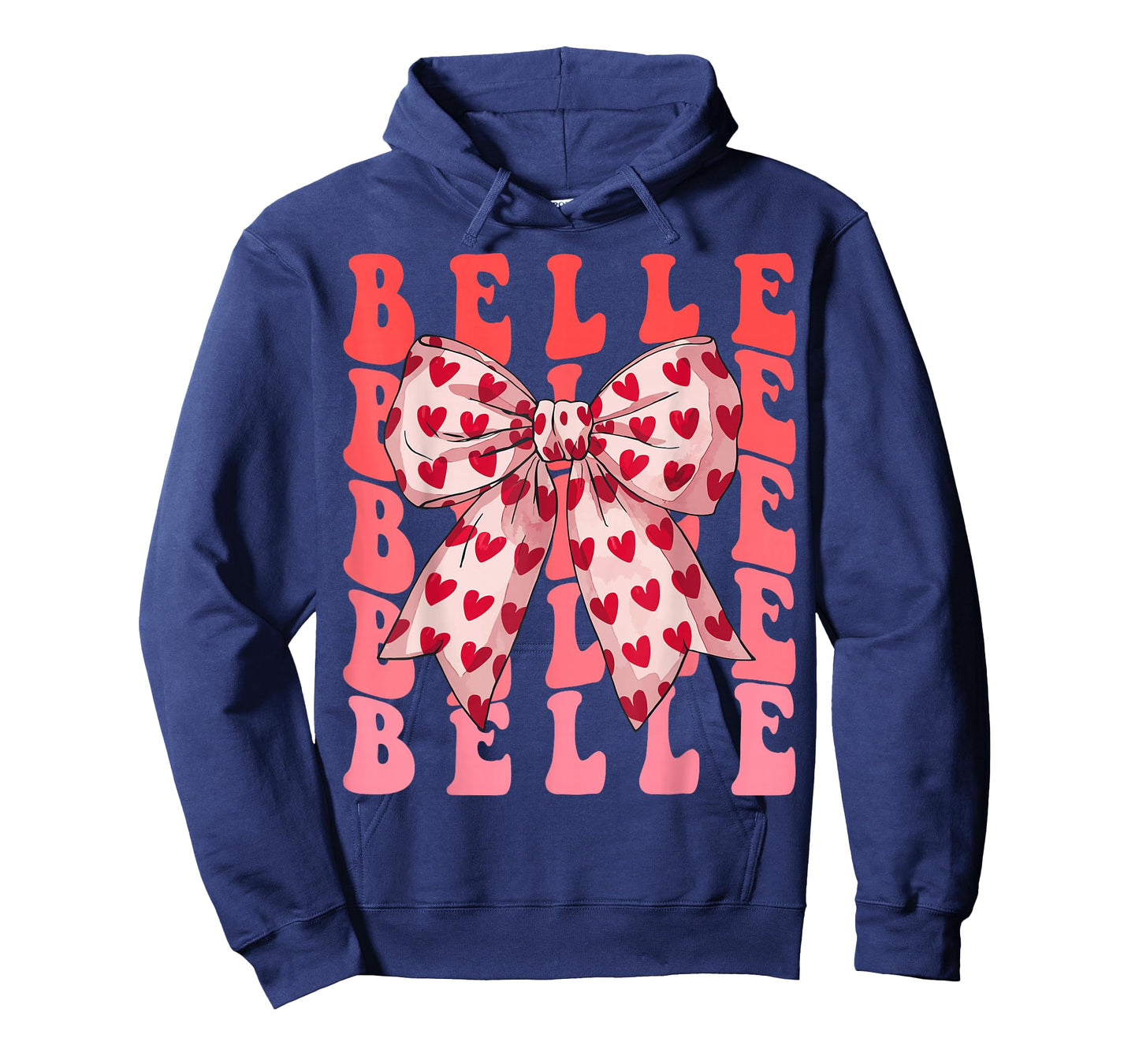 Coquette Bow Belle Name Aesthetic Women Mothers Day Design T-Shirt