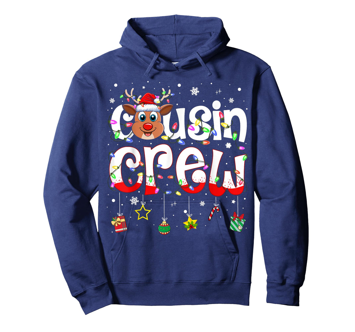 Christmas Cousin Crew Funny Reindeer Matching Pajama Xmas T-Shirt