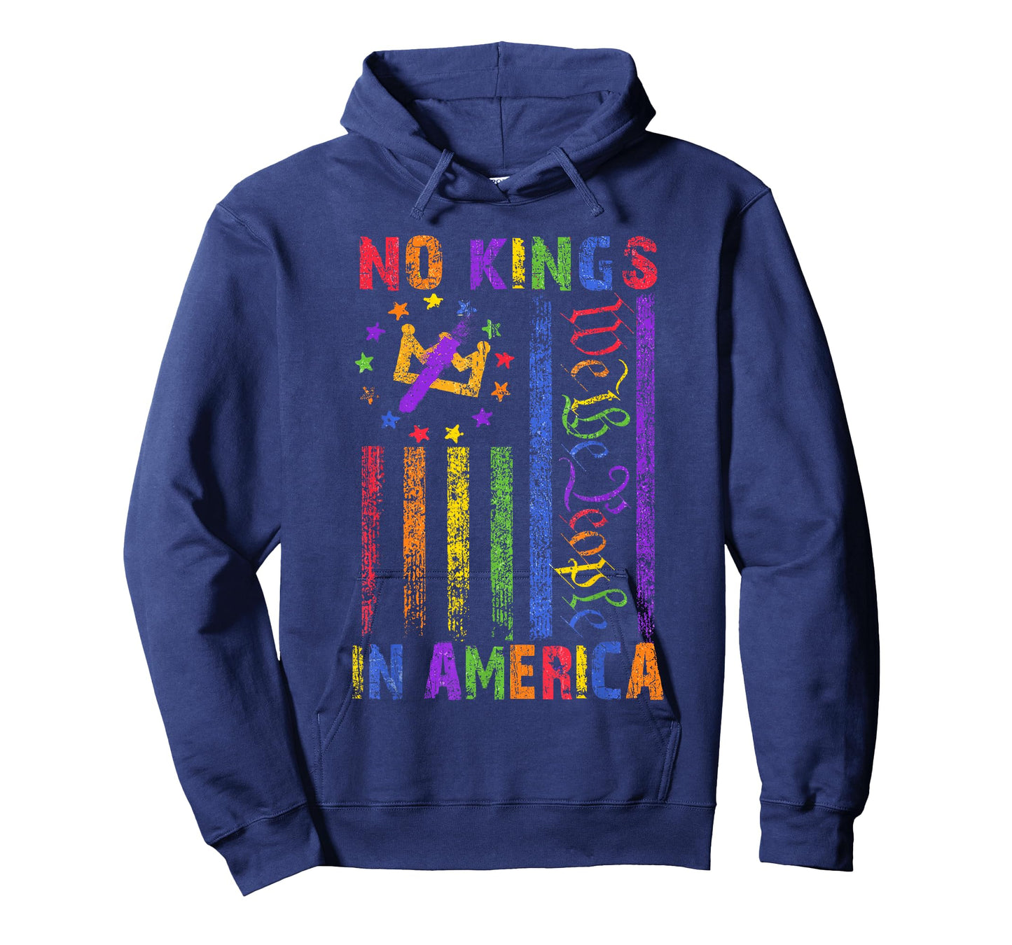 Funny No Kings in America LGBT Retro T-Shirt