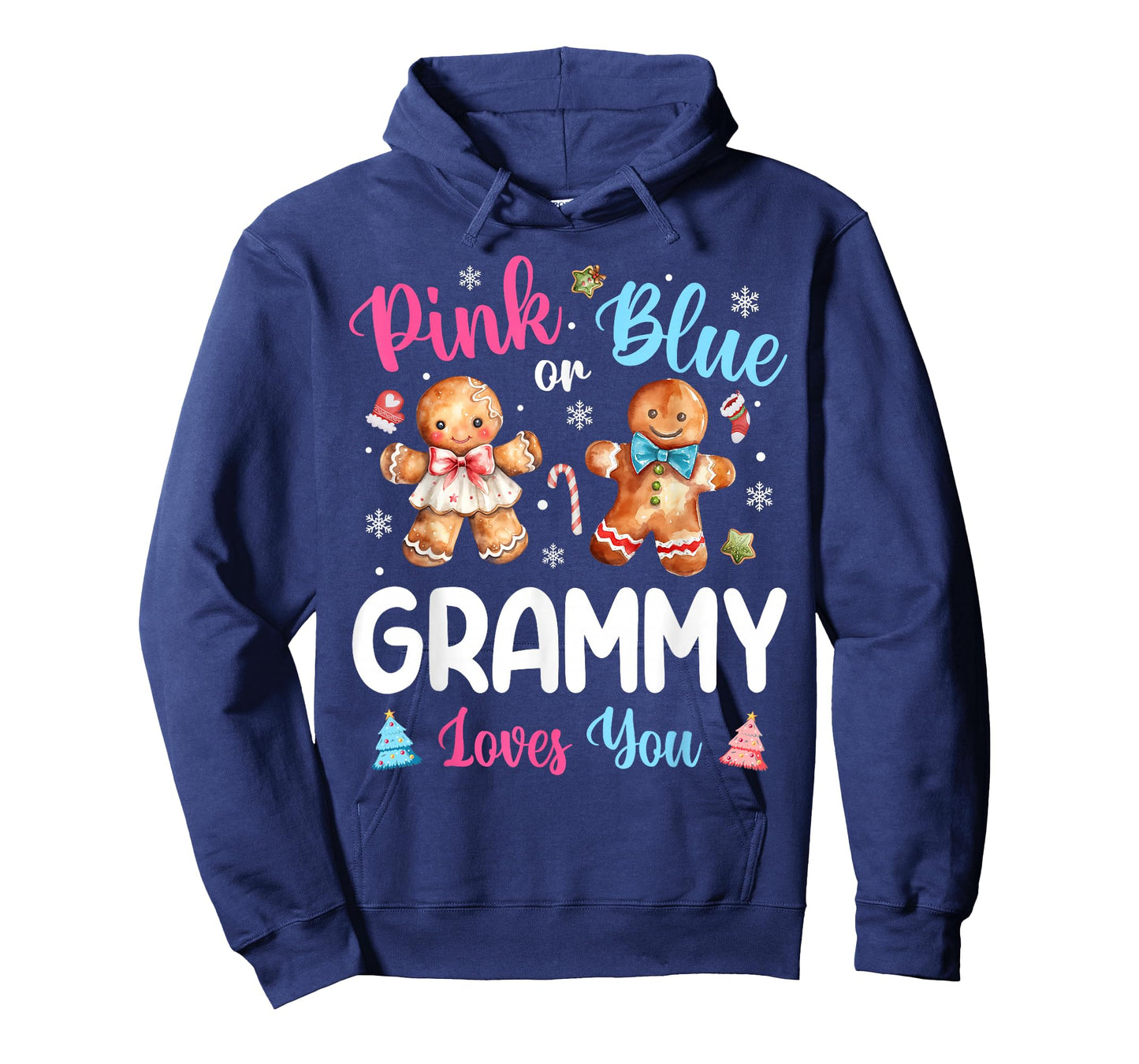 Pink or Blue Grammy Loves You Gender Reveal Christmas T-Shirt