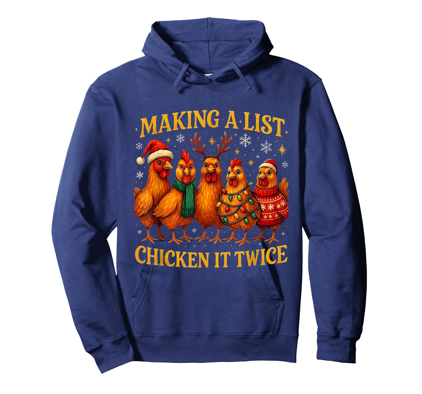 Making A List Chicken It Twice Funny Christmas T-Shirt