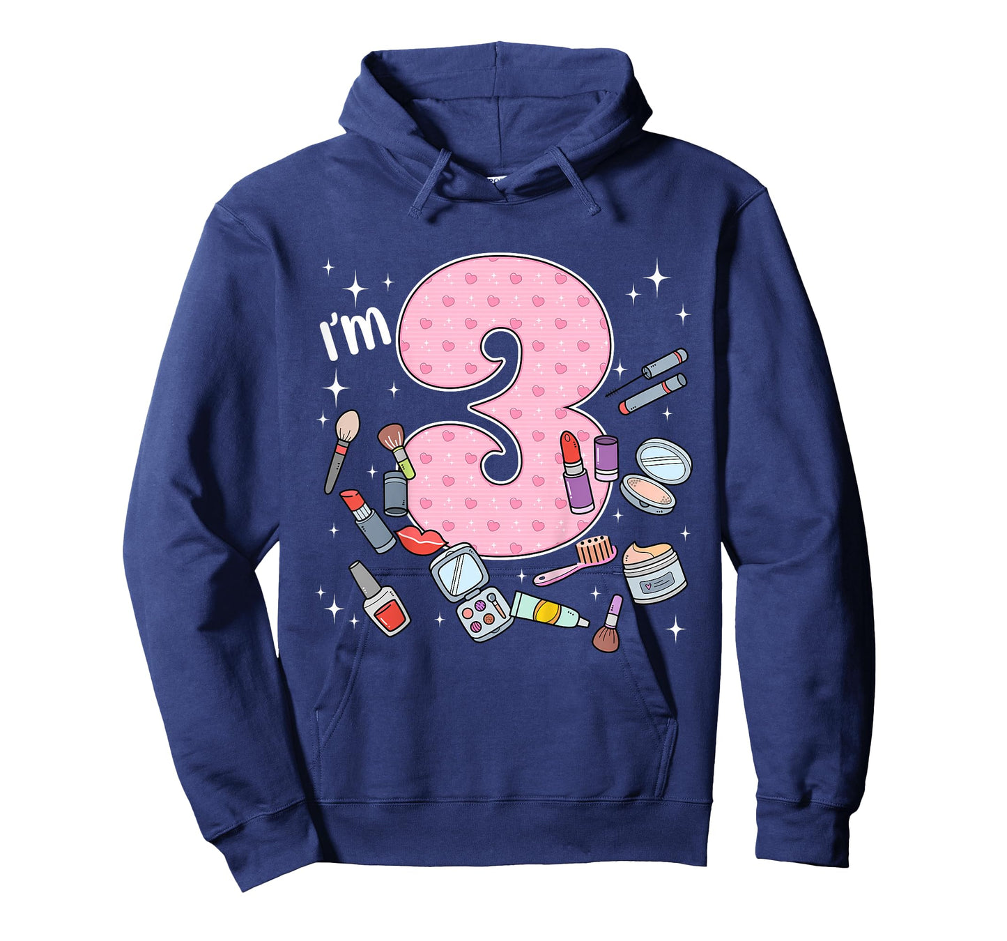 3rd Birthday Makeup Spa Nail 3 Years Old Girl Bday Party T-Shirt