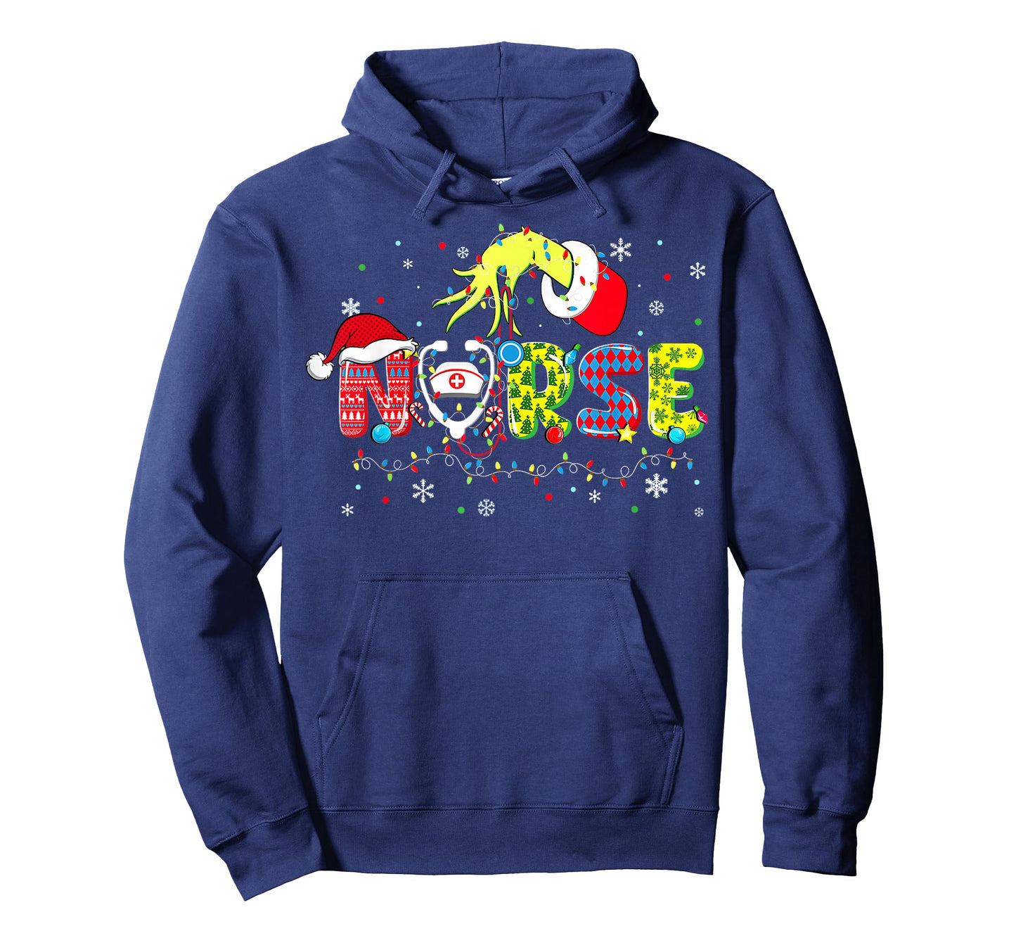 Groovy Nurse Christmas Xmas Santa RN CNA ICU Scurb Men Women T-Shirt