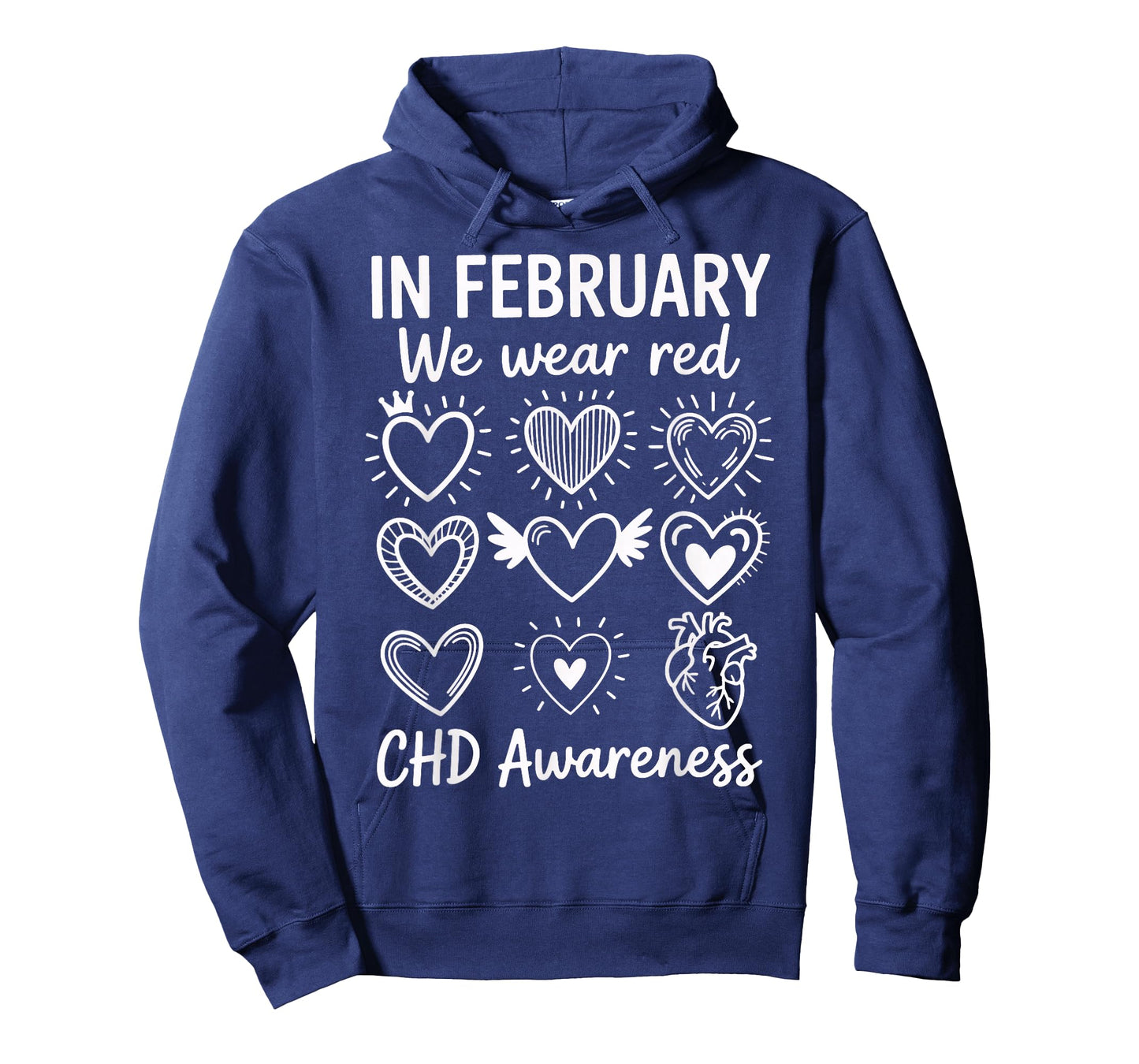 in February We Wear Red CHD Heart Ribbon Women Men Kids T-Shirt