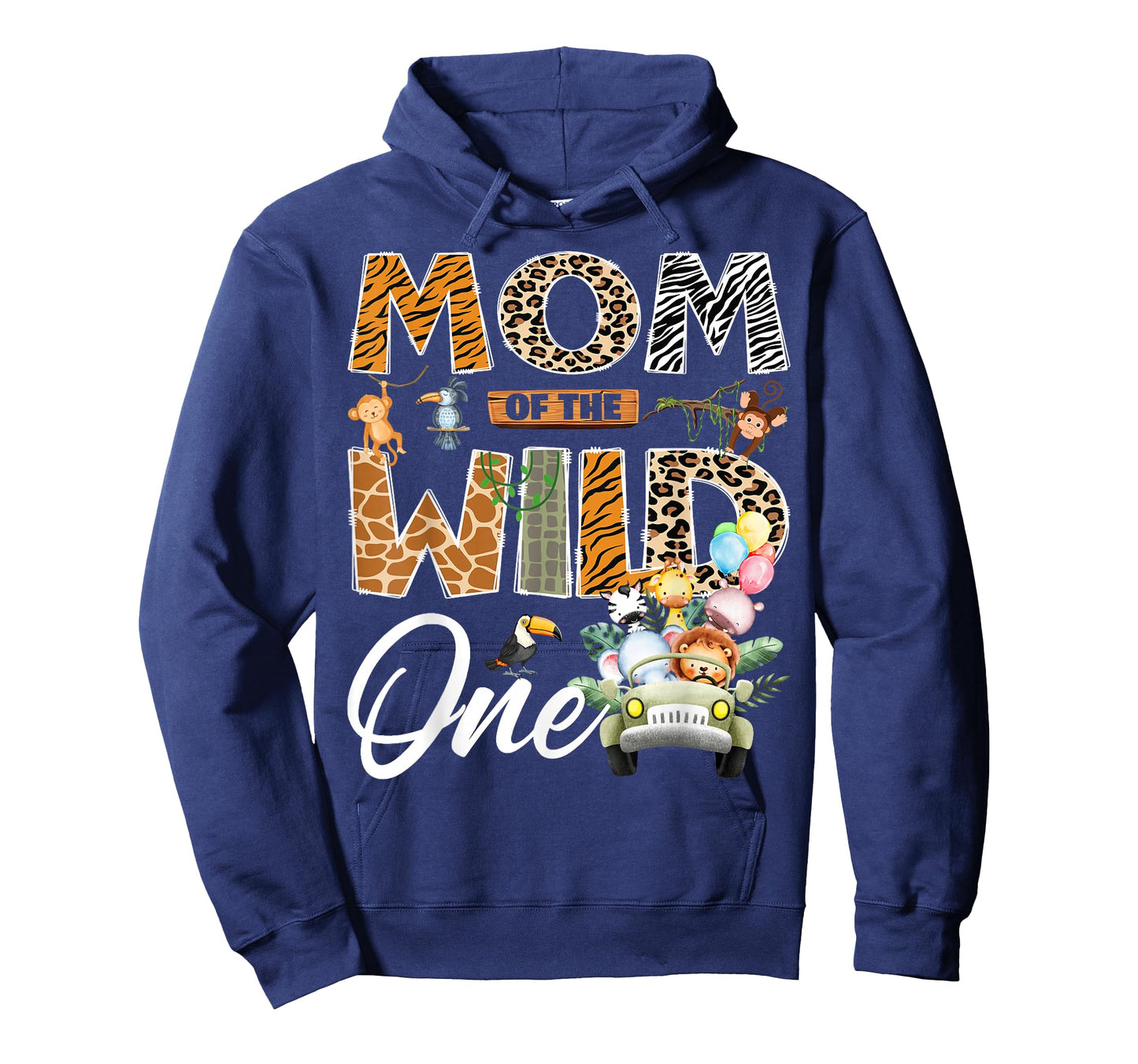 Mom of The Wild One 1st Birthday Boy Safari Jungle T-Shirt