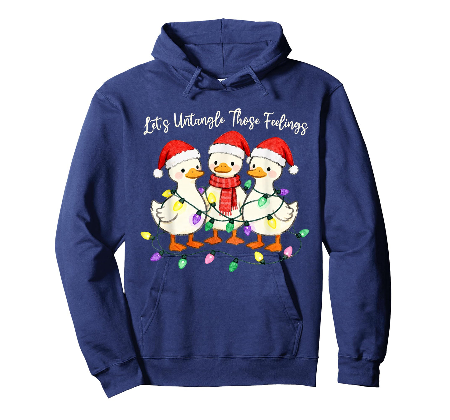 Let's Untangle Those Feelings Goose Christmas Counselor T-Shirt