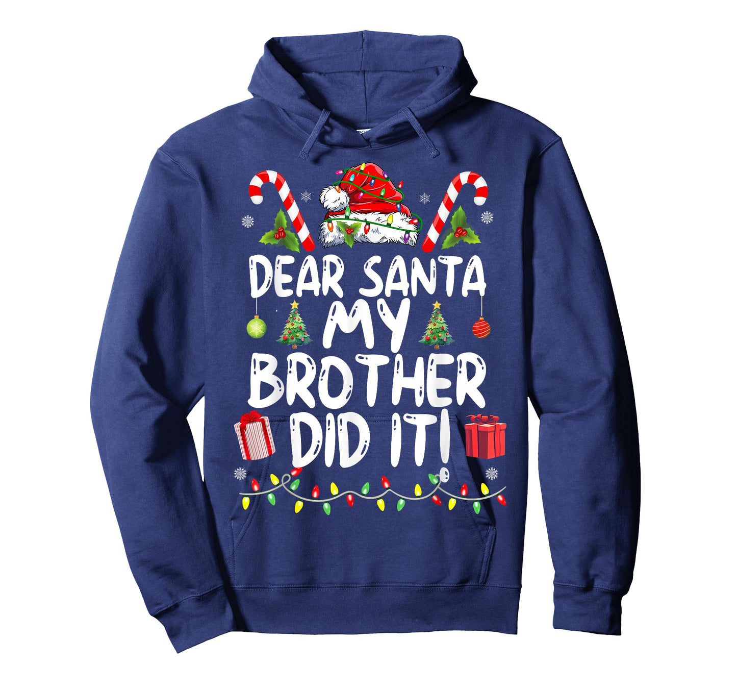 Dear Santa My Brother Did It Funny Christmas Girls Kids Boys T-Shirt