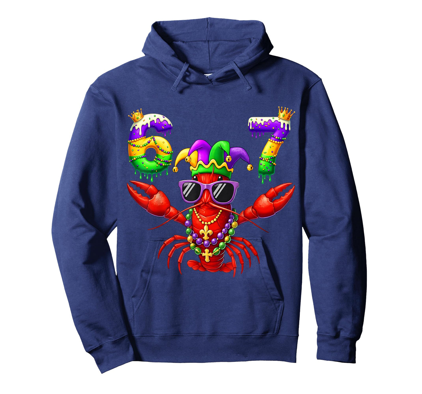 67 Mardi Gras Crawfish Beads Six Seven Carnival Boy Kids 6 7 T-Shirt