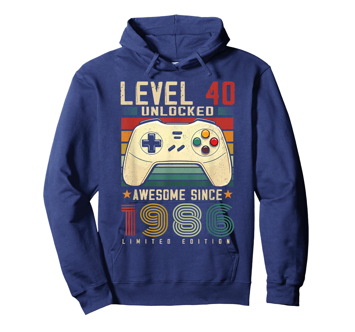 Level 40 Unlocked Awesome Since 1986 40th Birthday Gaming T-Shirt