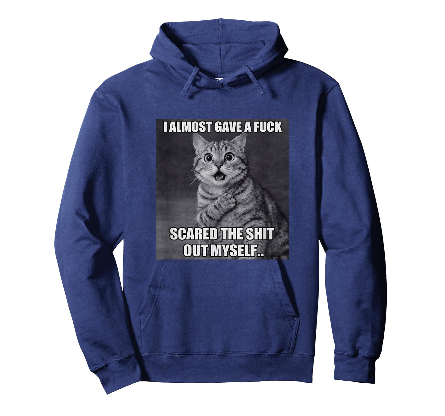 Cat I Almost Gave A Fuck Funny Dark Humor Feline Meme T-Shirt