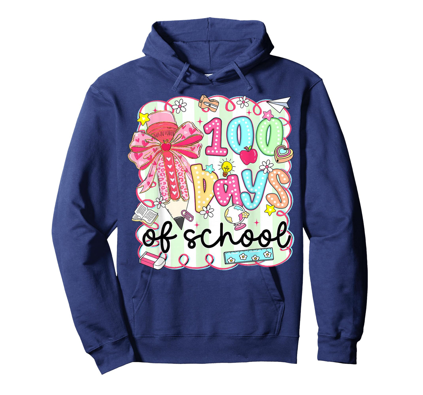 100 Days of School Preppy 100th Day of School Girls Teachers T-Shirt
