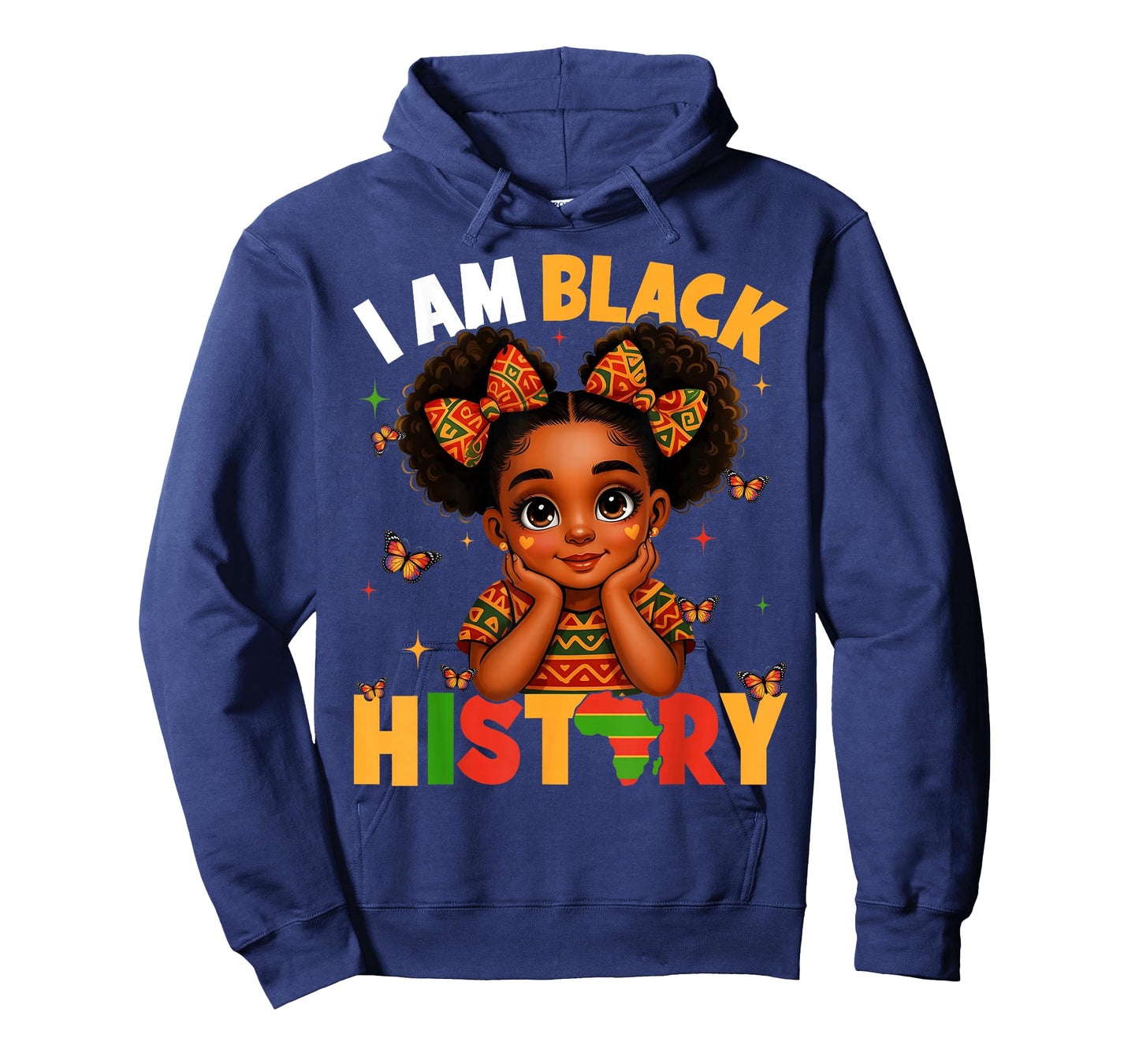 Cute I Am Black History Afro Girl Little Melanin Princess T-Shirt