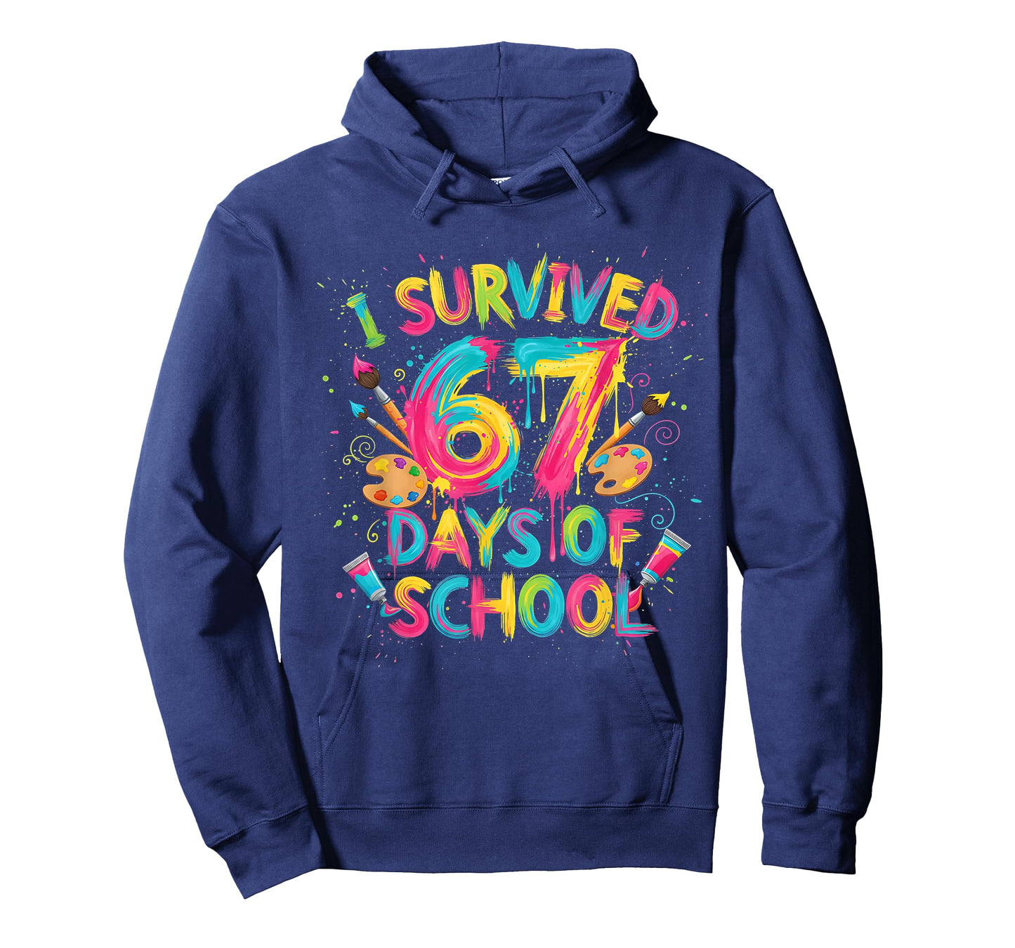 I Survived 67 Days of School Art School Teachers Girls Boys T-Shirt