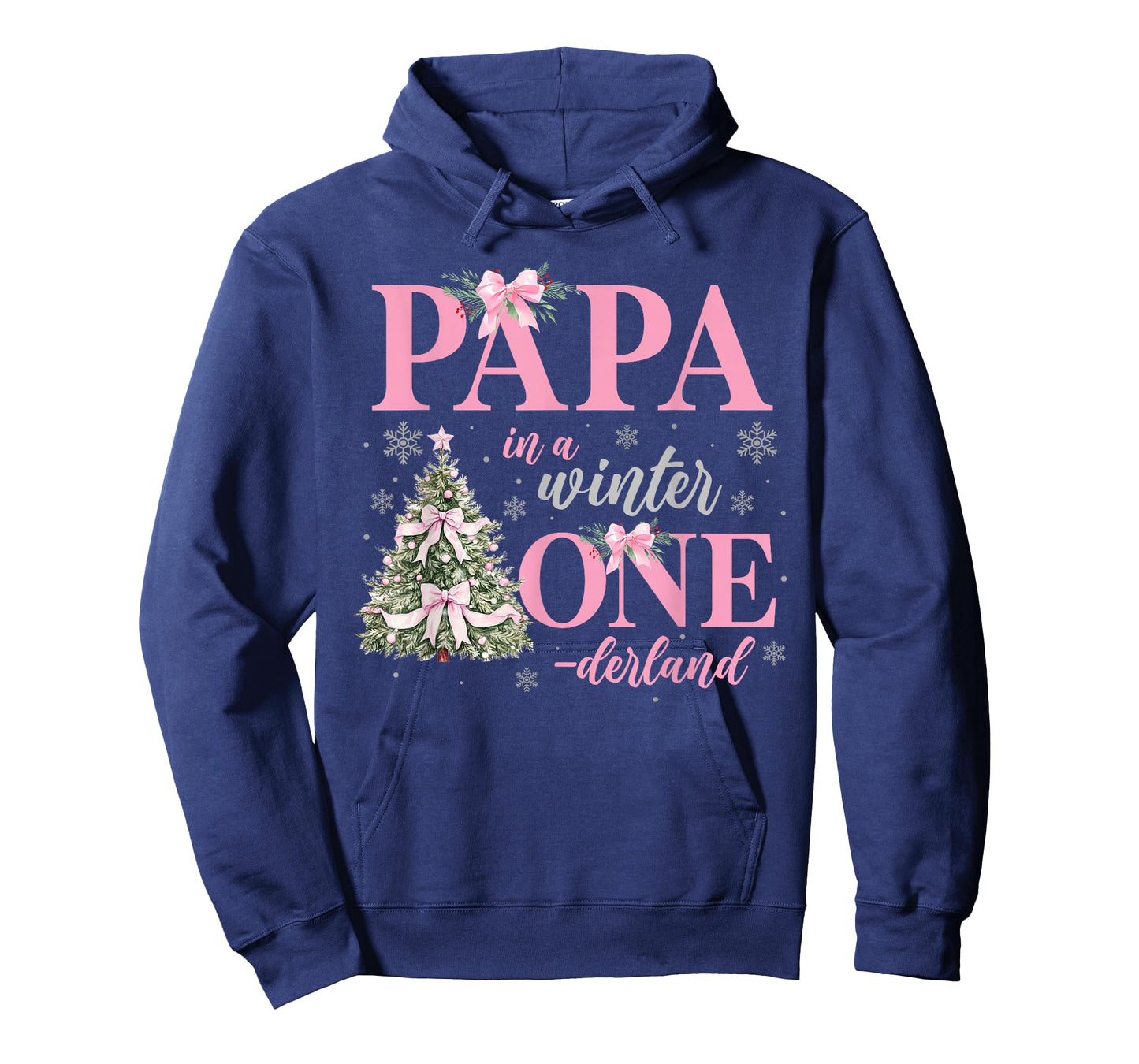 Papa in a Winter Onederland Birthday Girl Christmas Tree T-Shirt