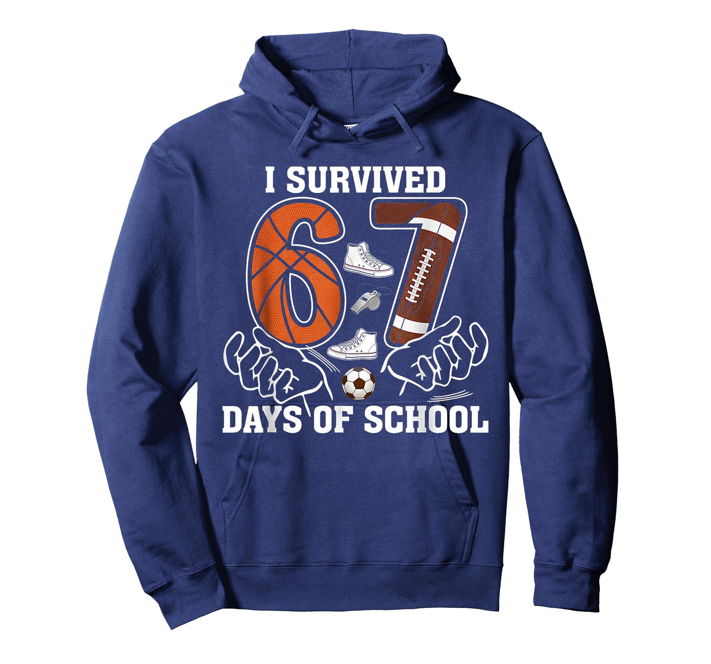 I Survived 67 Days of School Football Basketball Soccer T-Shirt