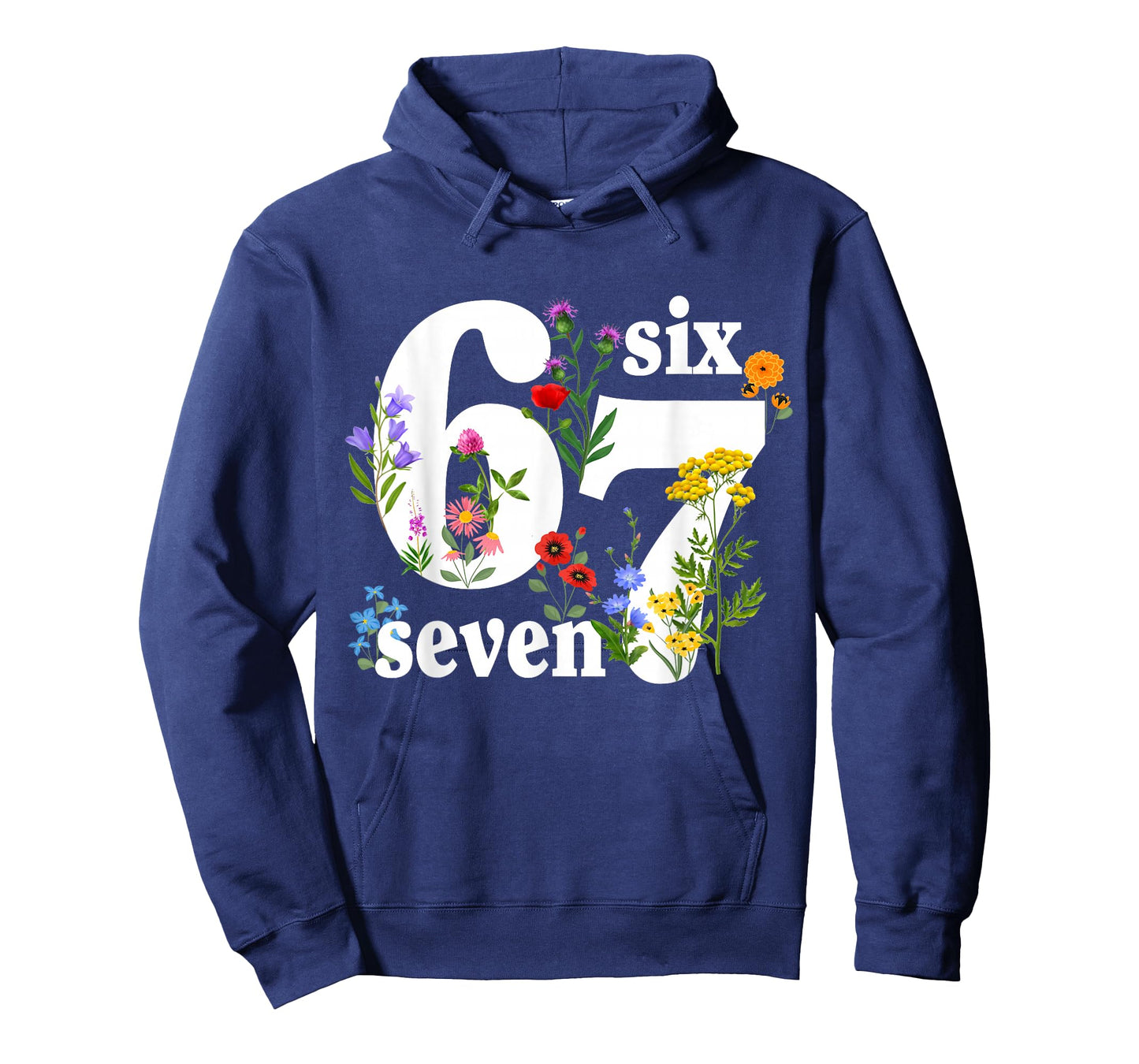Six Seven 6 7 Meme Saying 6 7 Six Seven Floral Women Girls T-Shirt