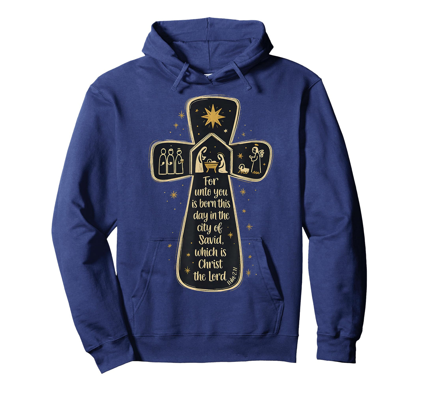 Nativity Cross Luke 2:11 Christmas Nativity Scene Christian T-Shirt