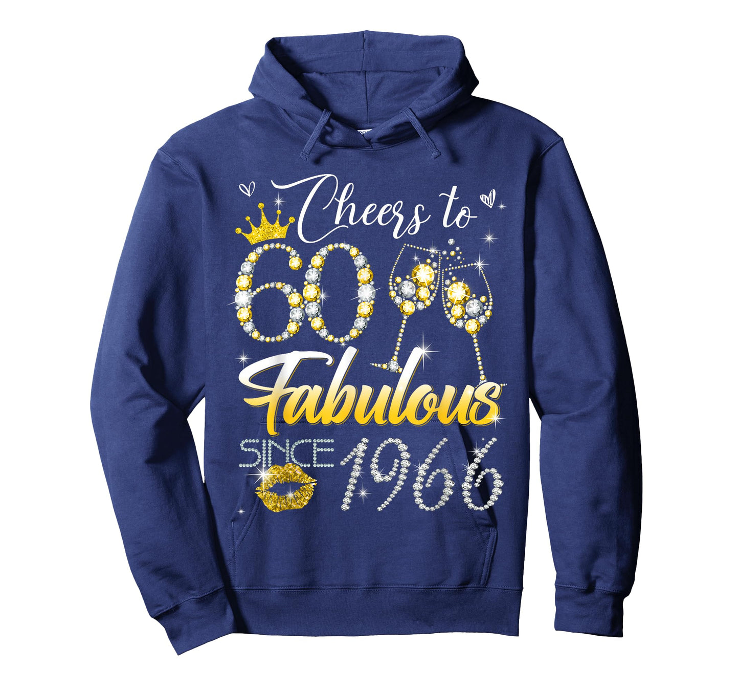 Cheers to 60 Fabulous Since 1966 60th Birthday Women Girls T-Shirt