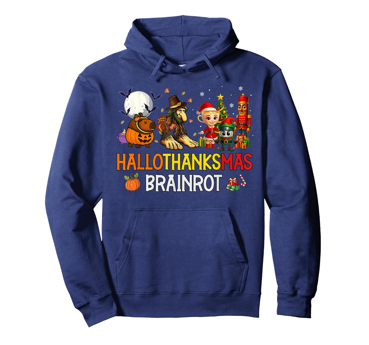 Happy Hallothanksmas Italian Brainrot Halloween Christmas T-Shirt