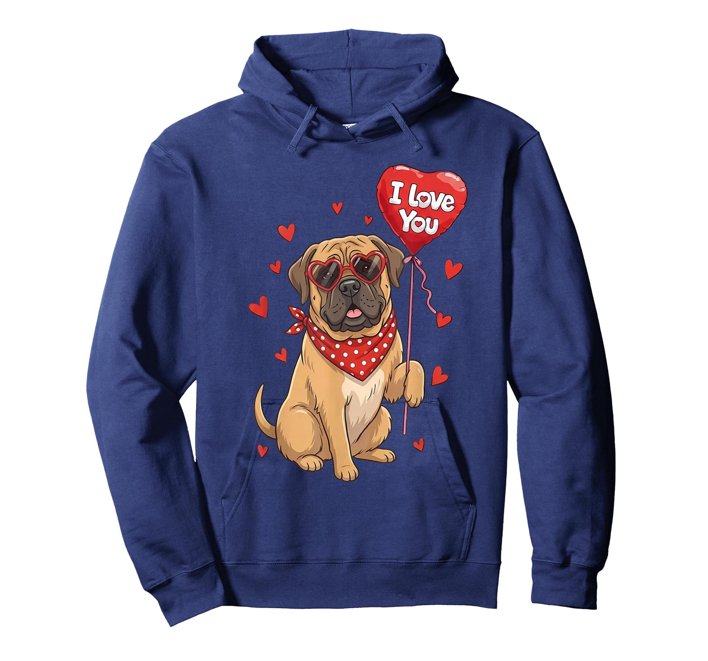 Mastiff Valentine Heart I Love You Dog Lovers T-Shirt