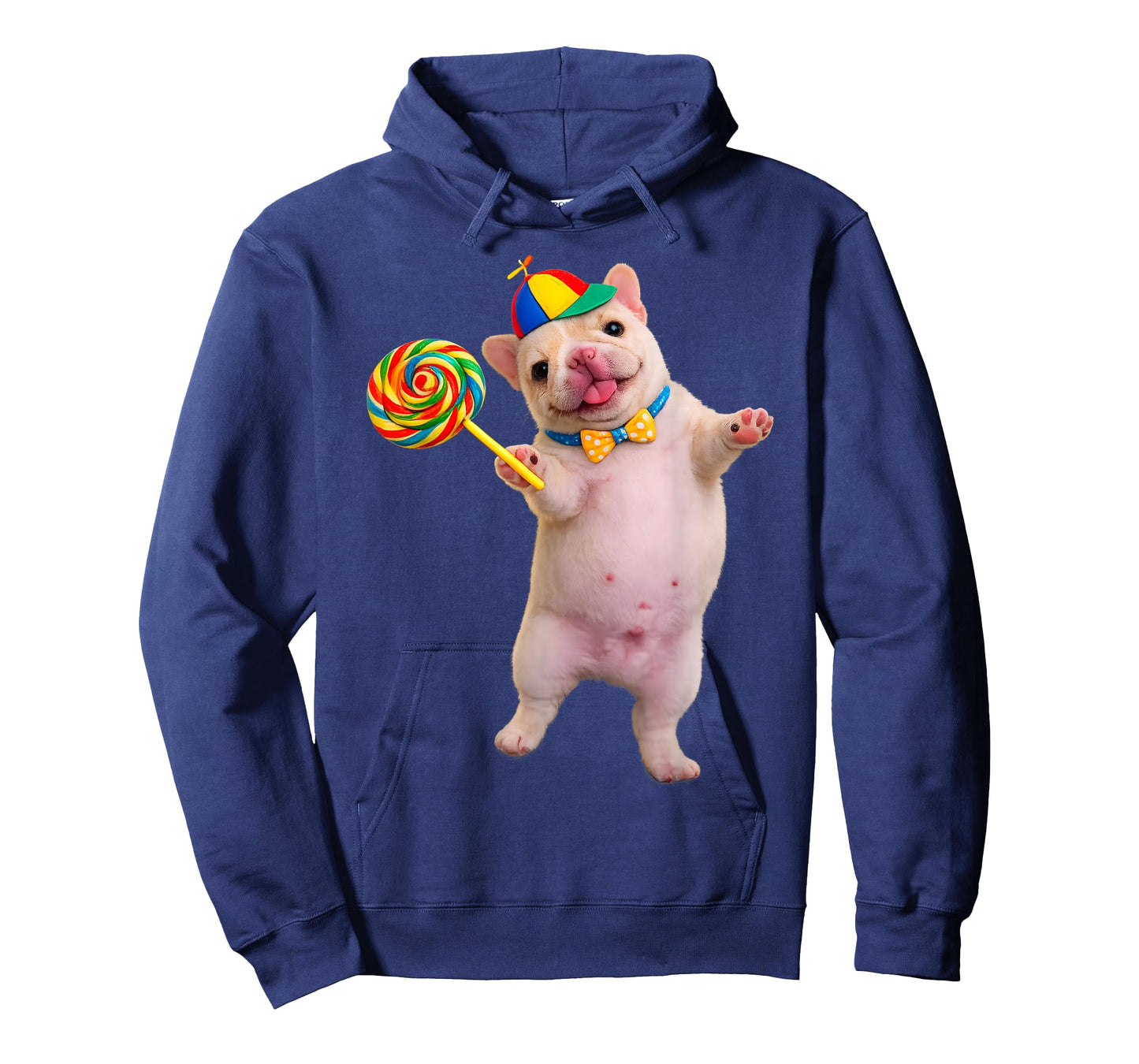 Funny Silly Pibble Dog with Lollipop Meme for Dog Lover Tee T-Shirt