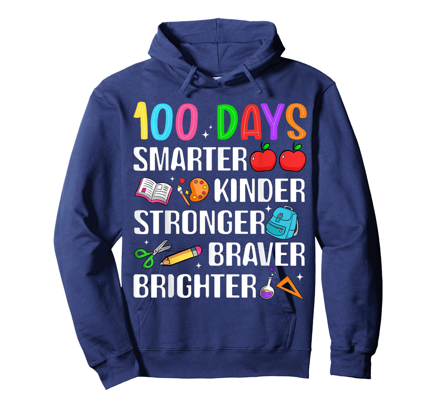 Happy 100th Day of School 100 Days Smarter Kinder Boys Girls T-Shirt