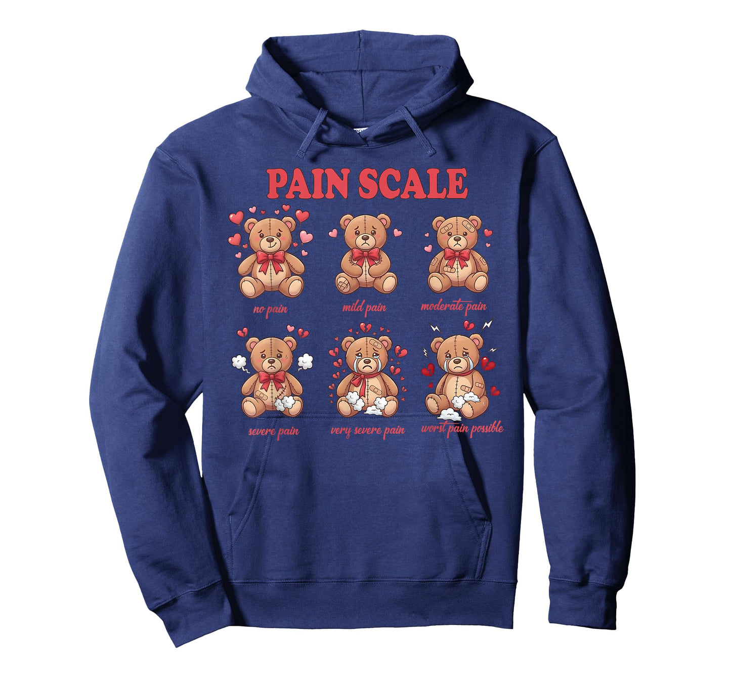 Funny Pain Scale Valentines Day Trauma Nurse Doctor Medical T-Shirt