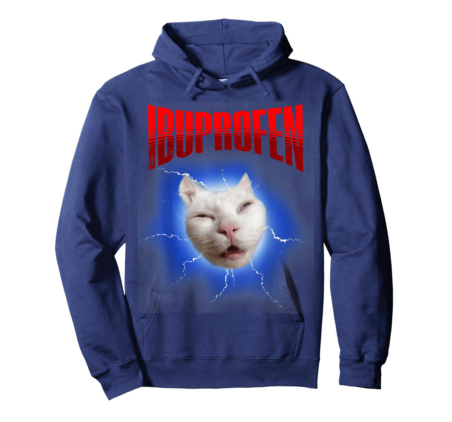 Funny Ibuprofen Cat Meme with Cringe Ugly Feline Face T-Shirt