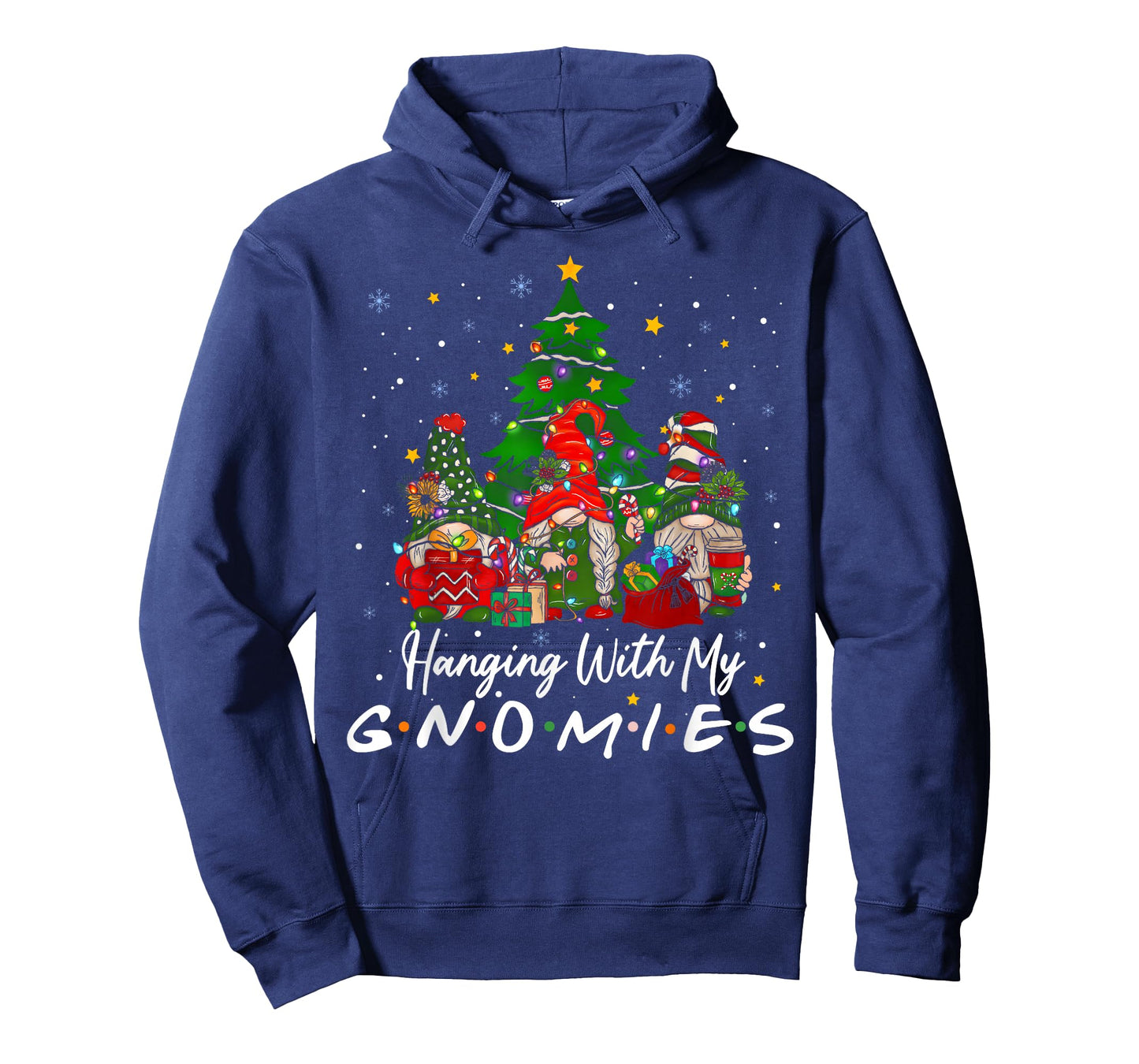 Hanging with My Gnomies Funny Xmas Gnome Friend Christmas T-Shirt