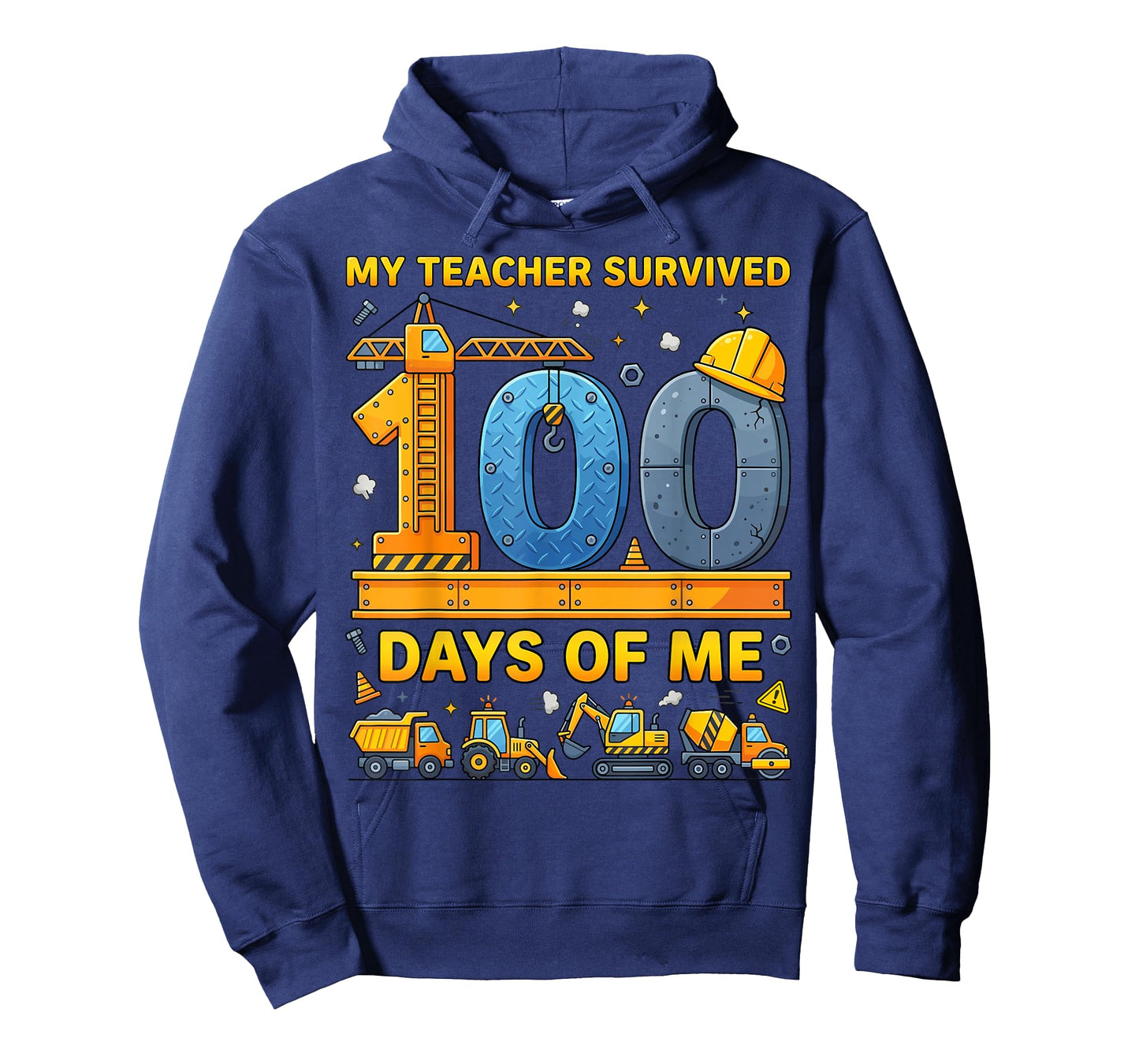 My Teacher Survived 100 Days of Me Construction Vehicle T-Shirt